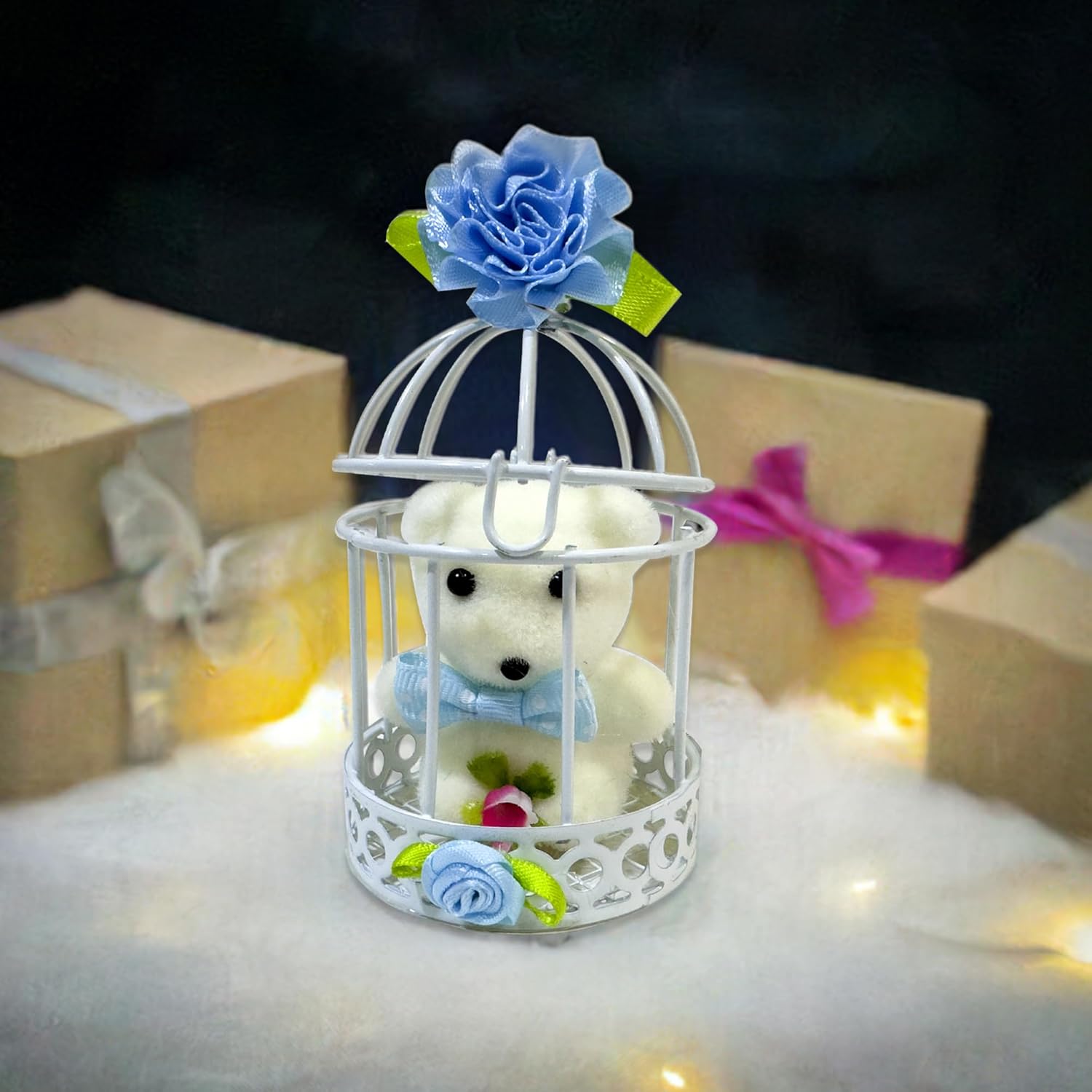 Blue Teddy Cage Gift