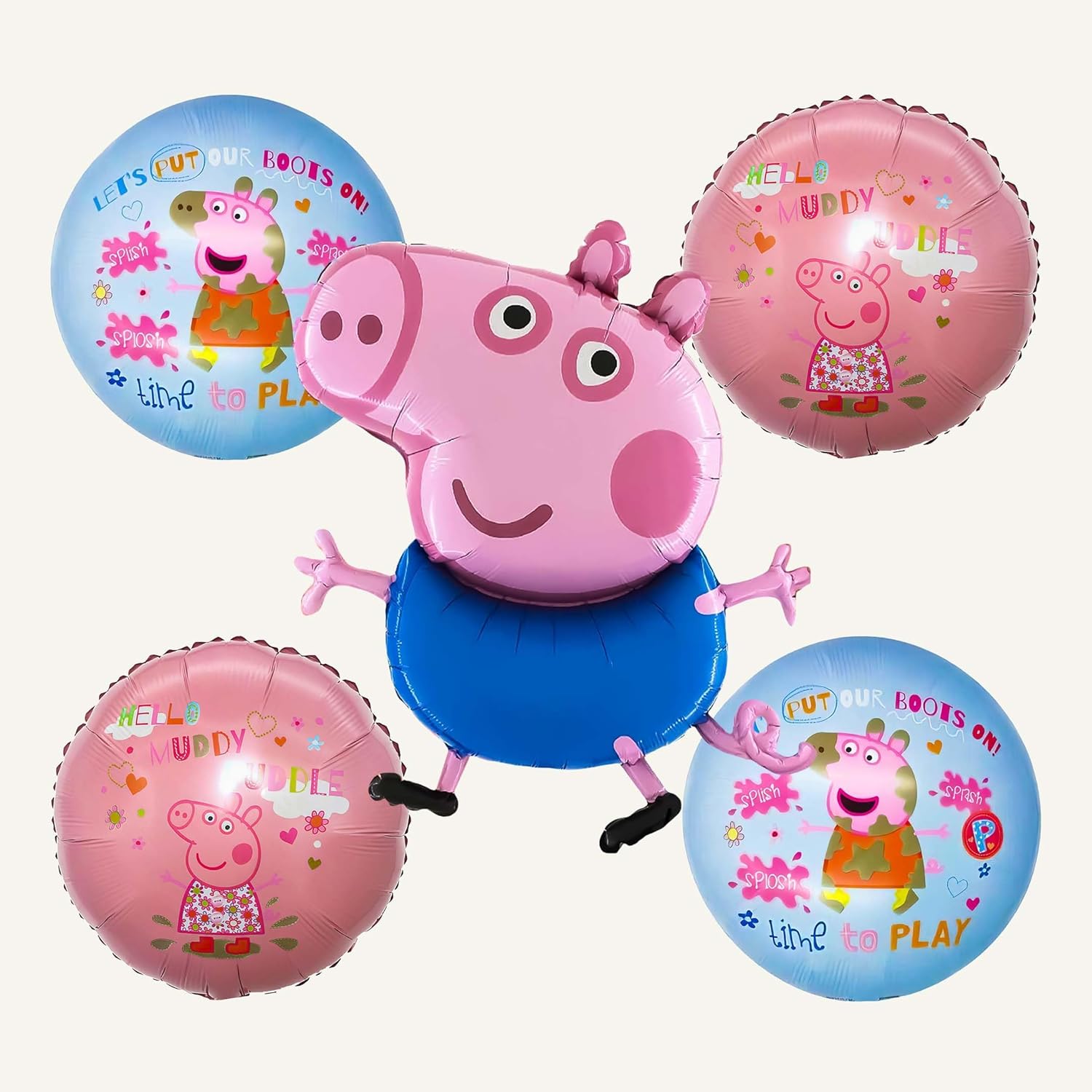 Peppa pig birthday decoration theme-5pcs