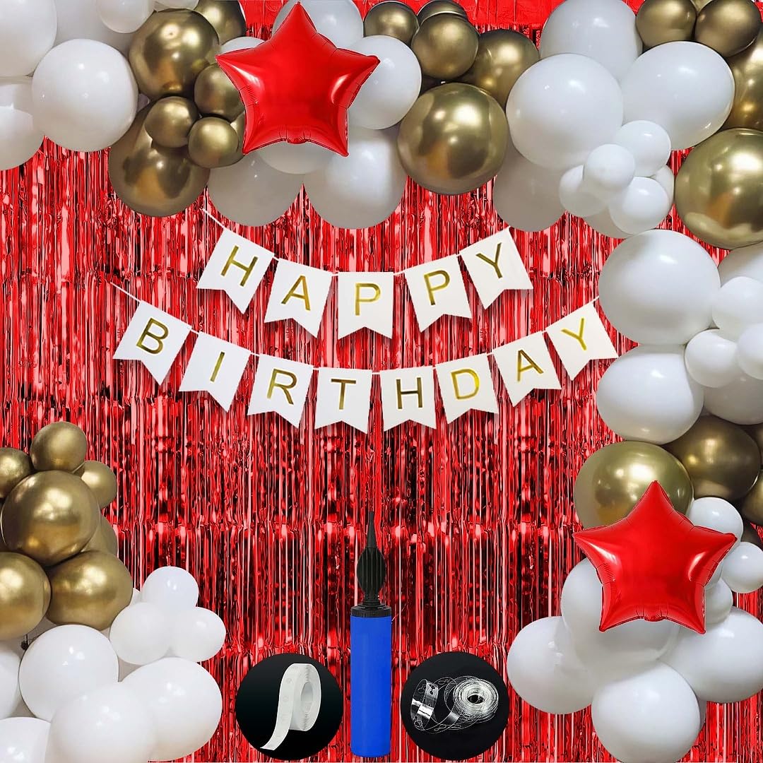 Red Fringe Happy Birthday Kit