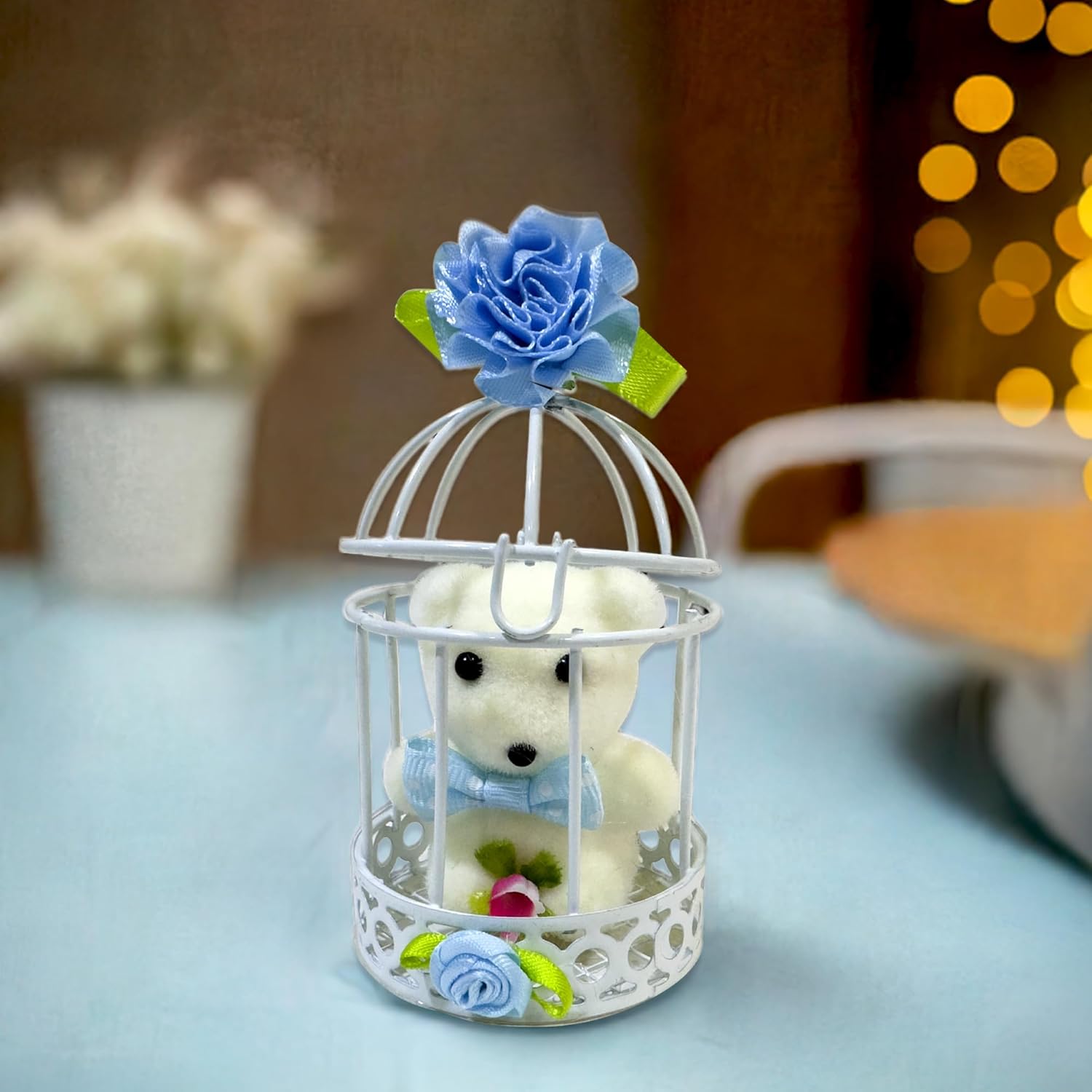 Blue Teddy Cage Gift