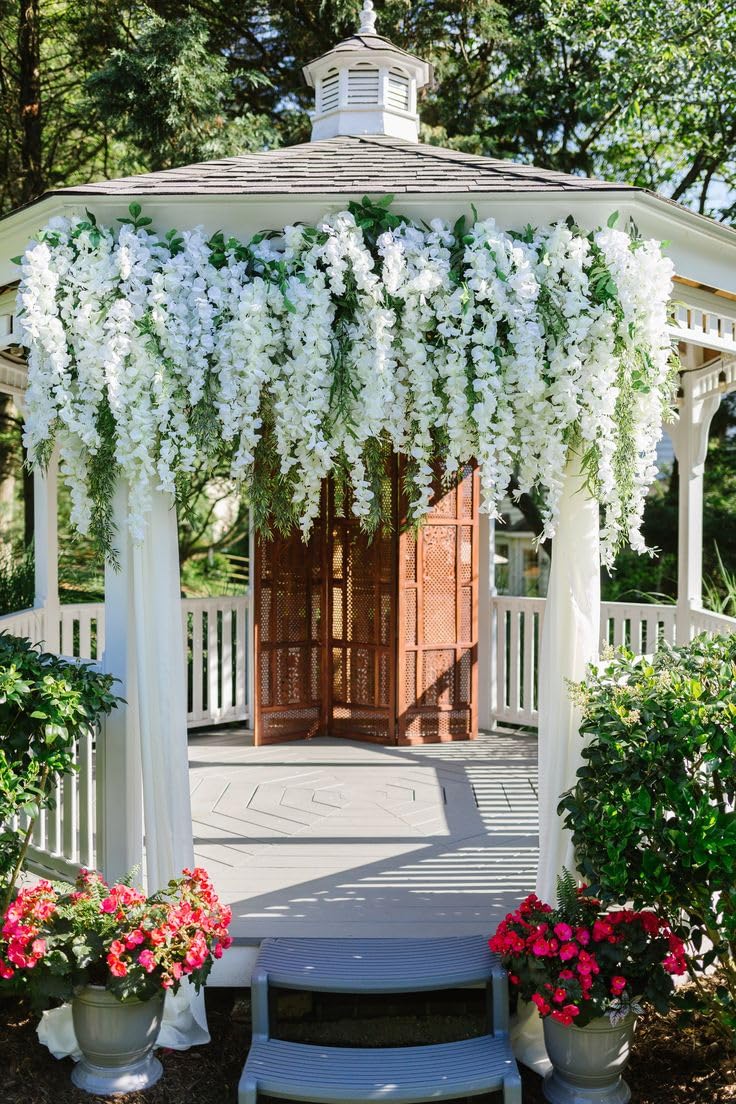 Swirls of white wisteria for Decoration