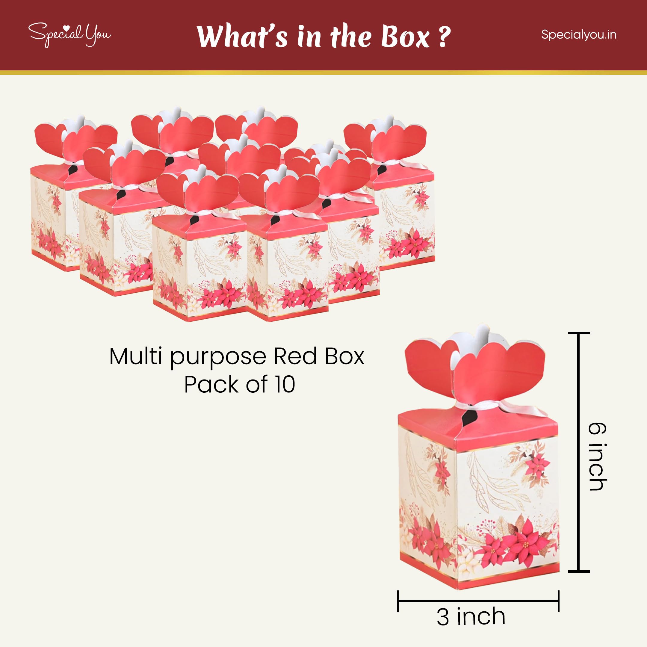 Multipurpose Red Box - Pack of 10 - Special You