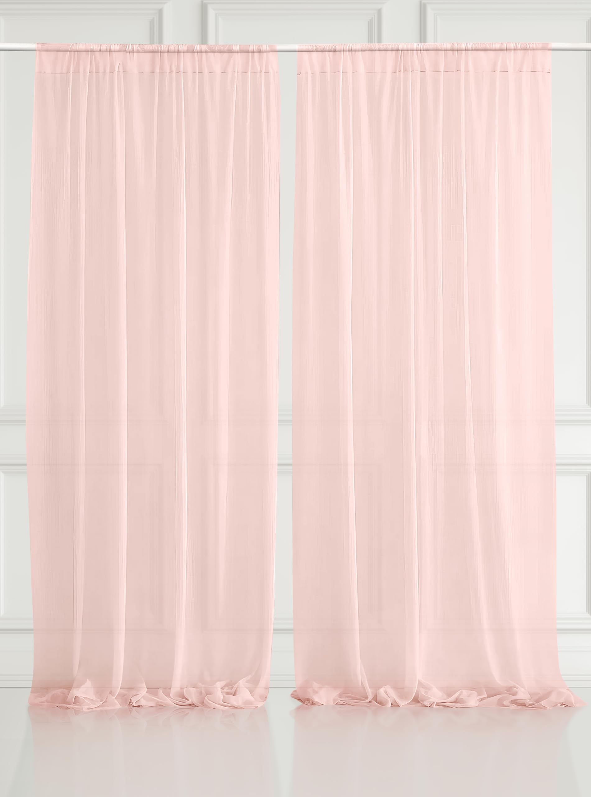 Dusty Pink Tulle Net Curtains Backdrop Decoration