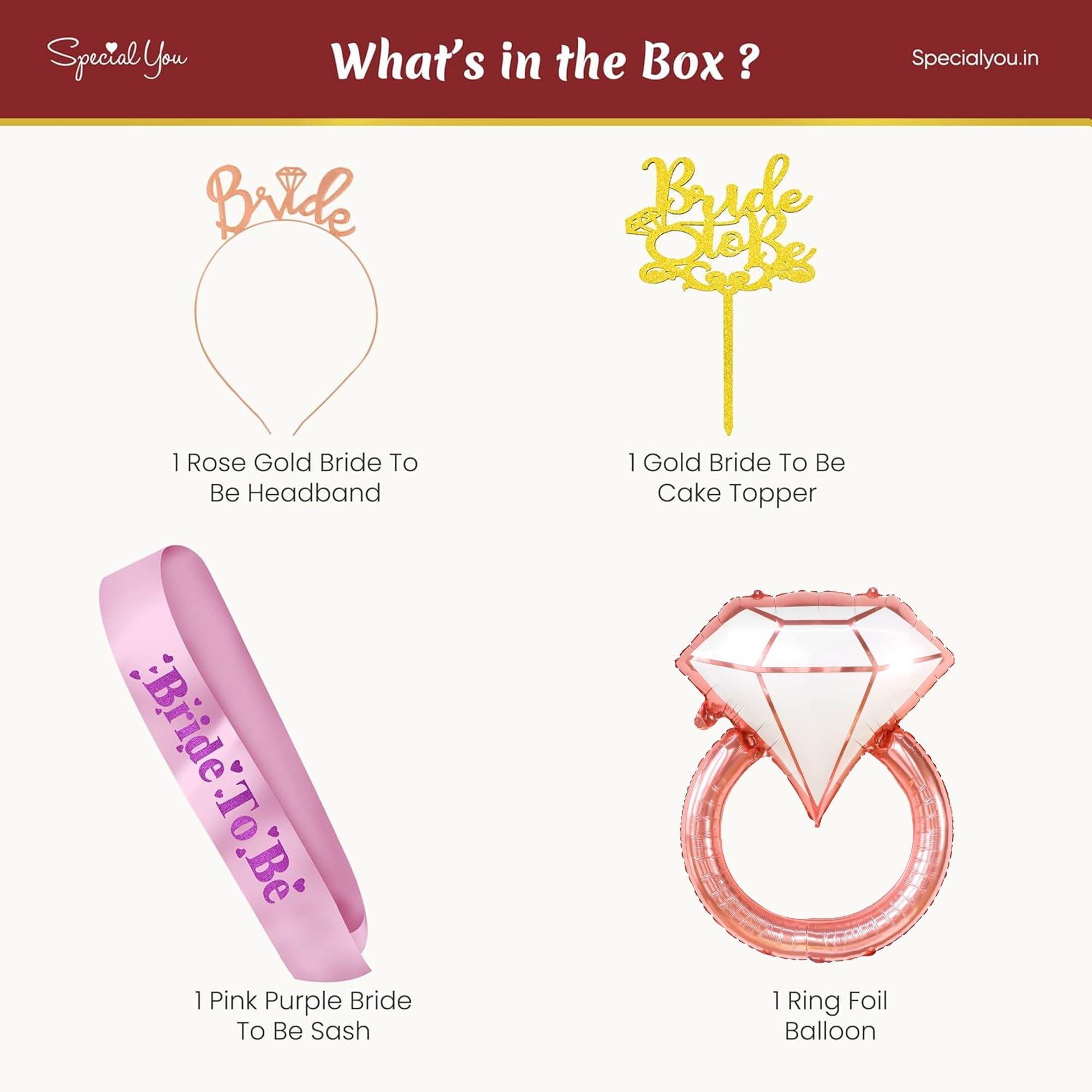 Bride to be party props - Special You