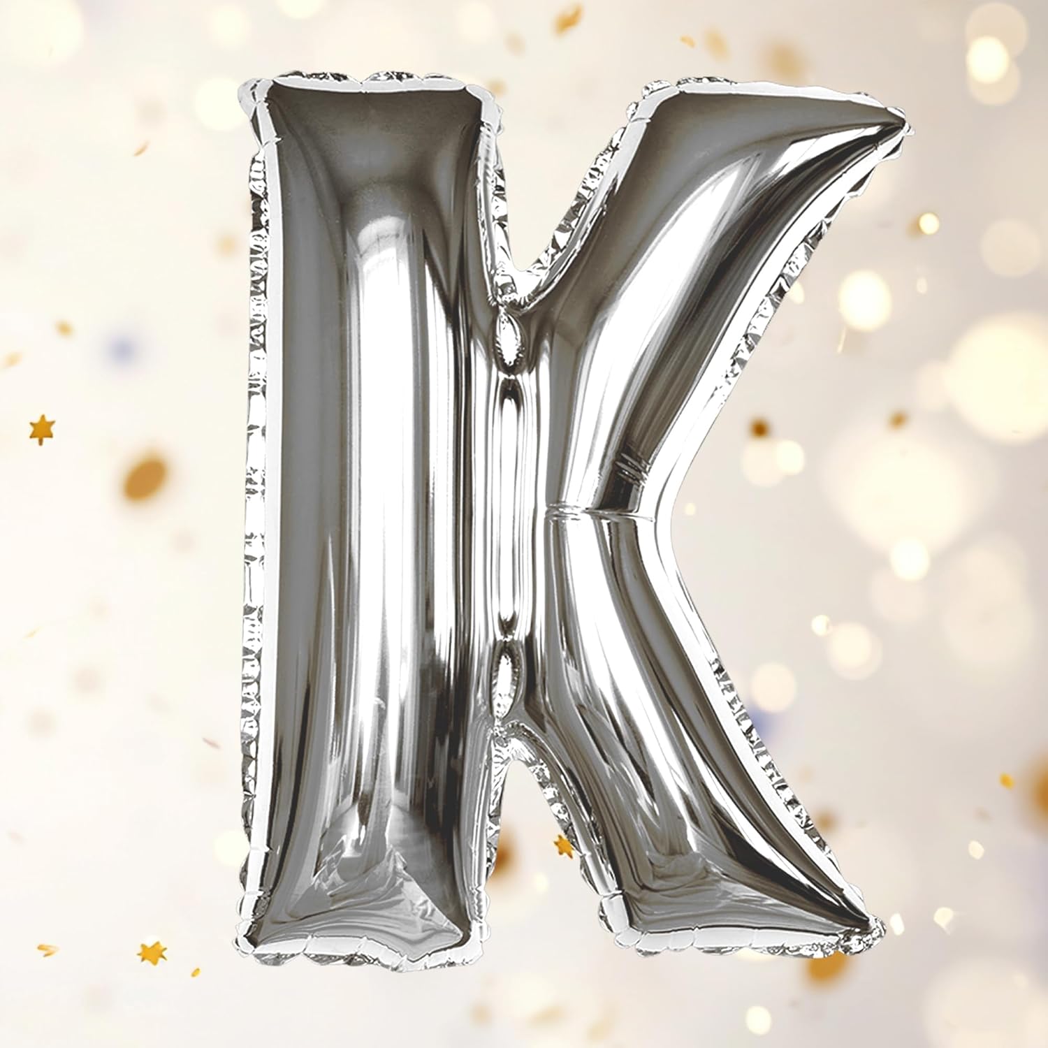 Silver K Letter Foil Balloon