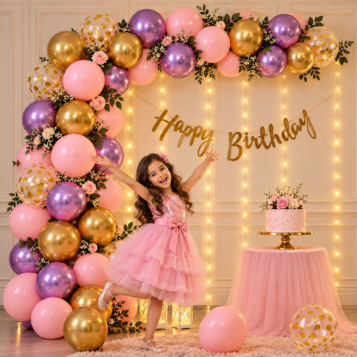 Pink & Lavender Birthday Decoration DIY Kit