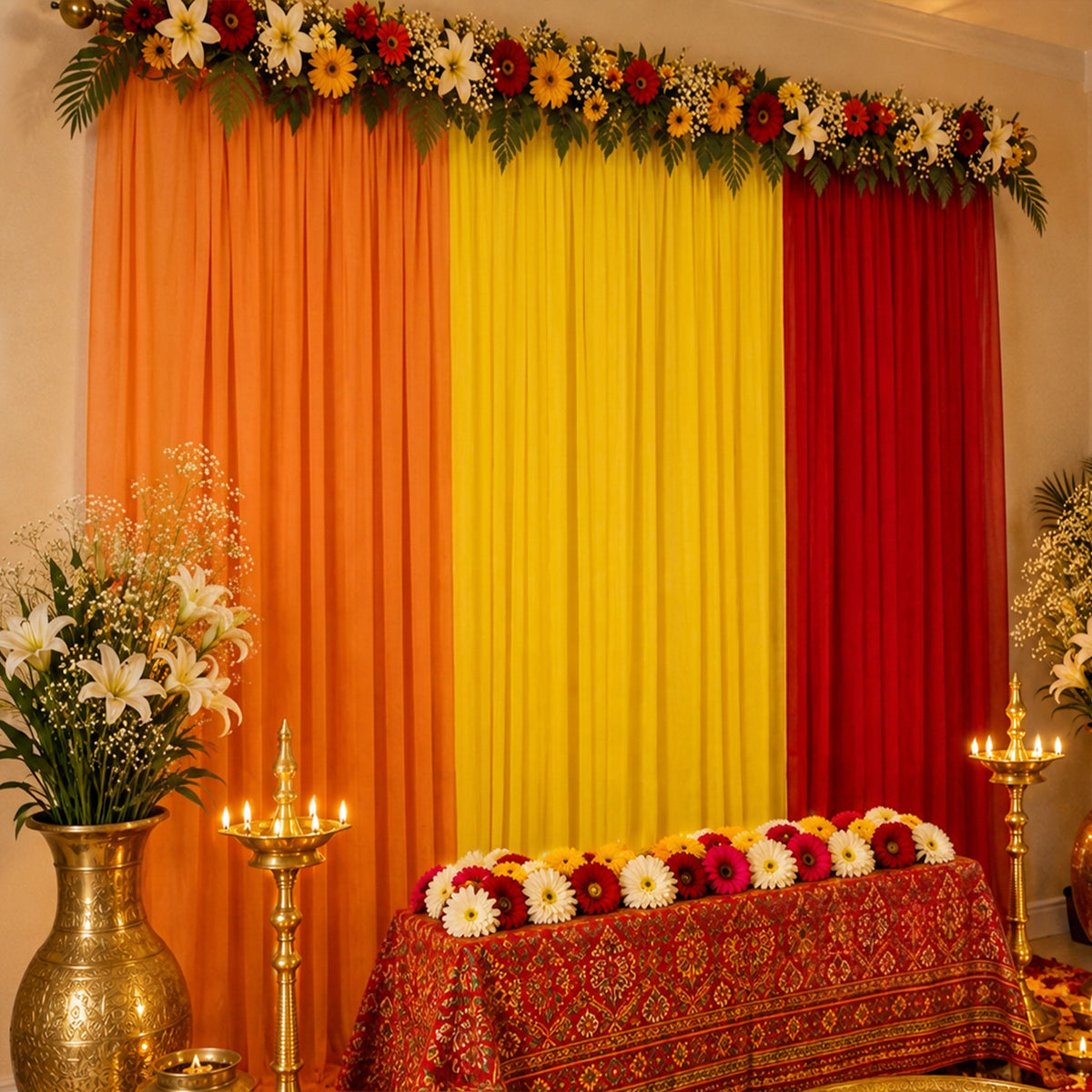 Backdrop Curtains for Diwali Decoration for Home