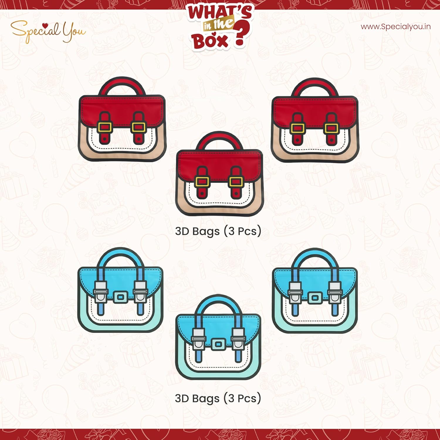 Printed Return Gift Bag Pack of 6