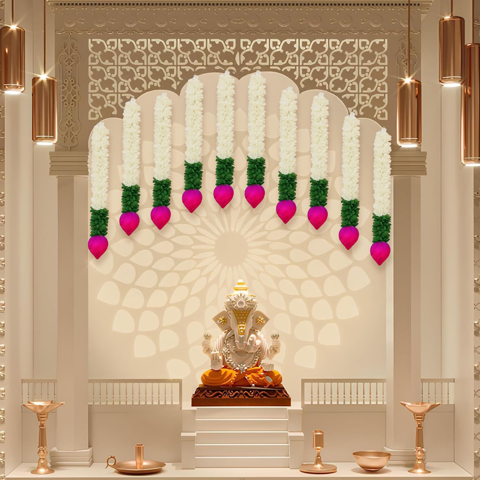 Ganpati Artificial Flower Decor