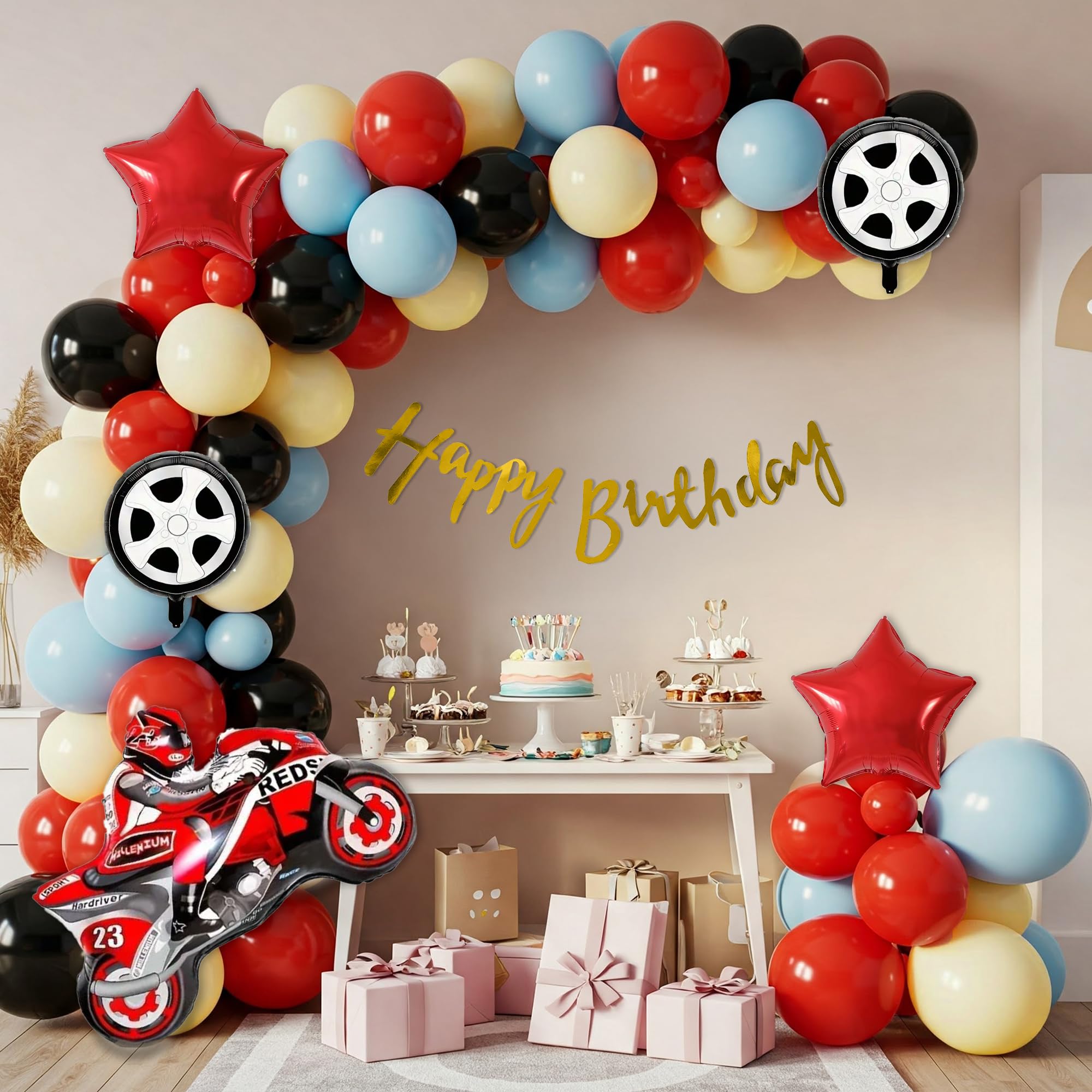Bike Theme Decoration for Birthday