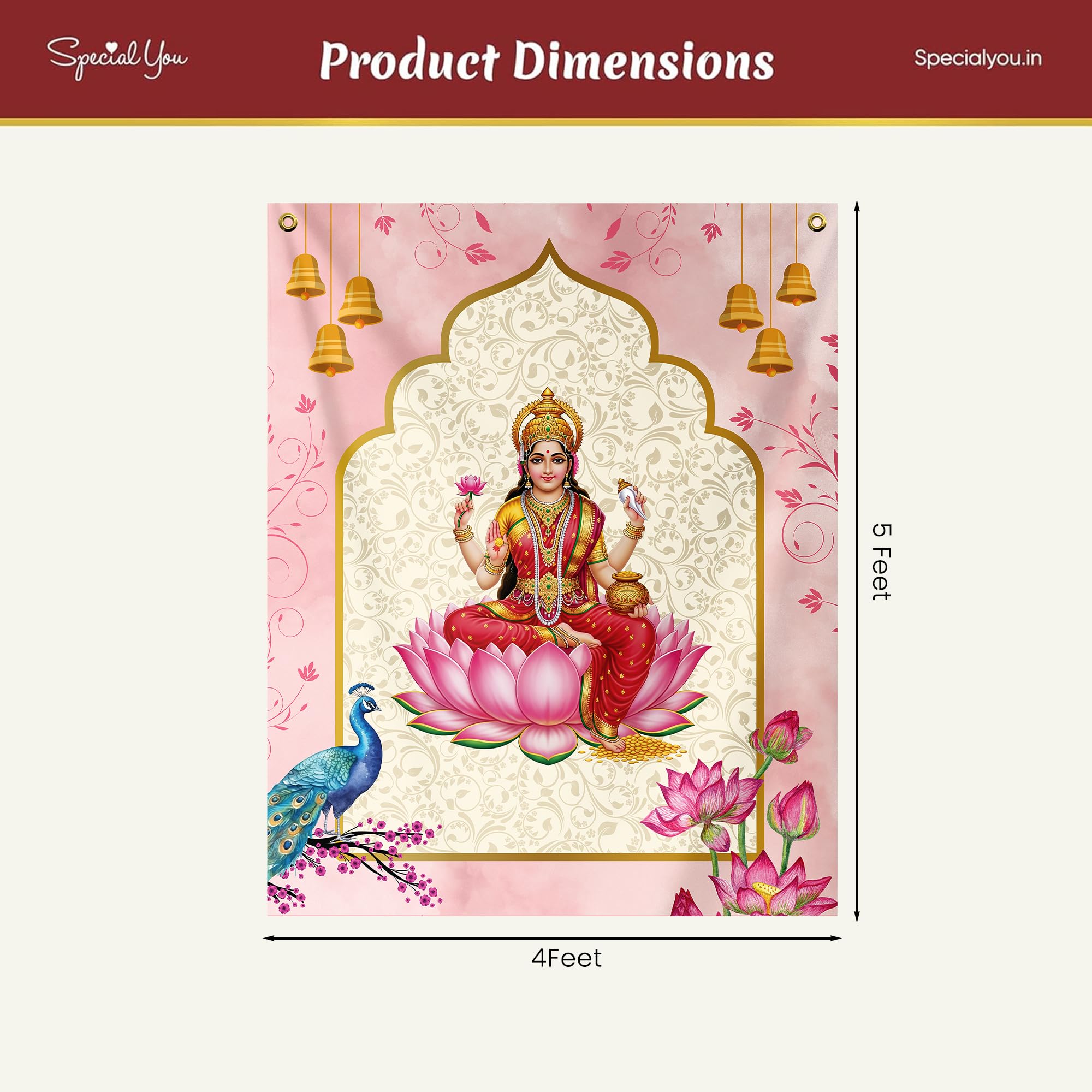 Laxmi Ji Backdrop for Diwali