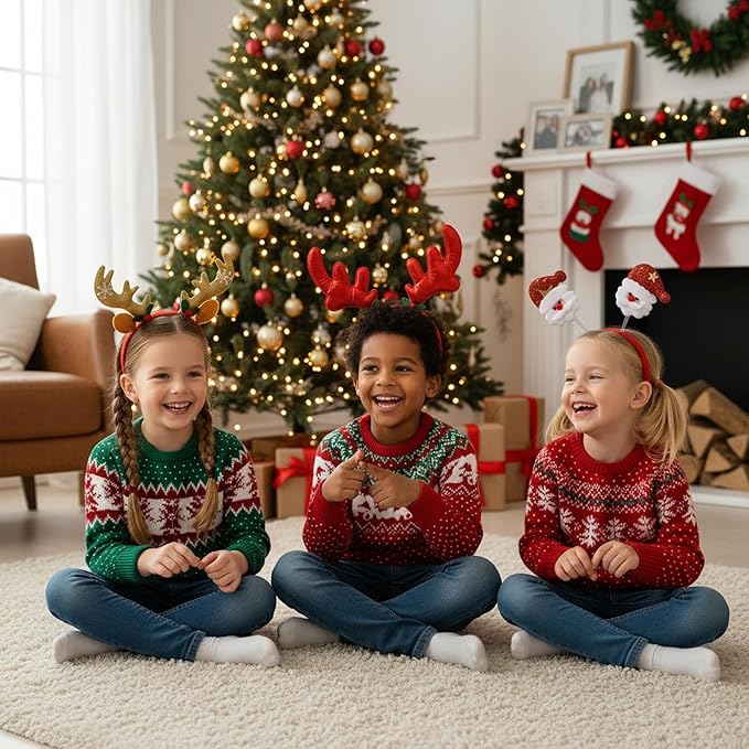 Christmas Accessories for Kids-Headband 3pcs