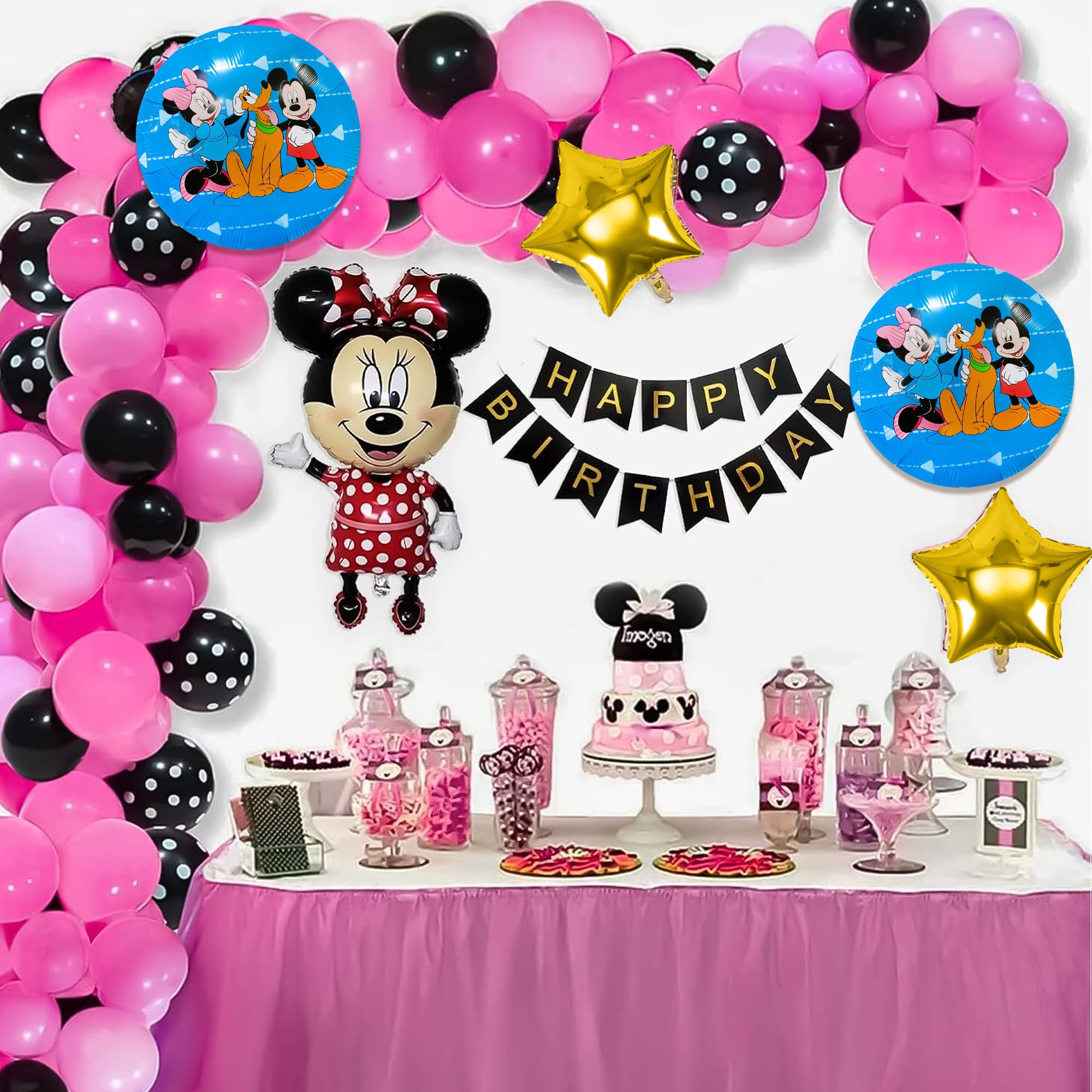Minnie theme birthday decor items