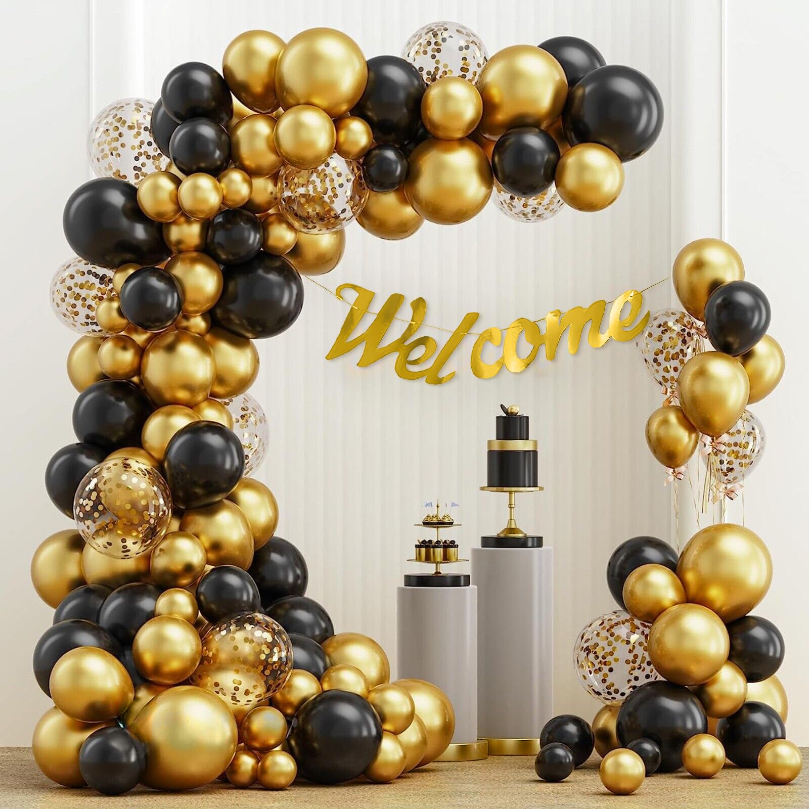 Black & Gold Welcome Decoration Kit