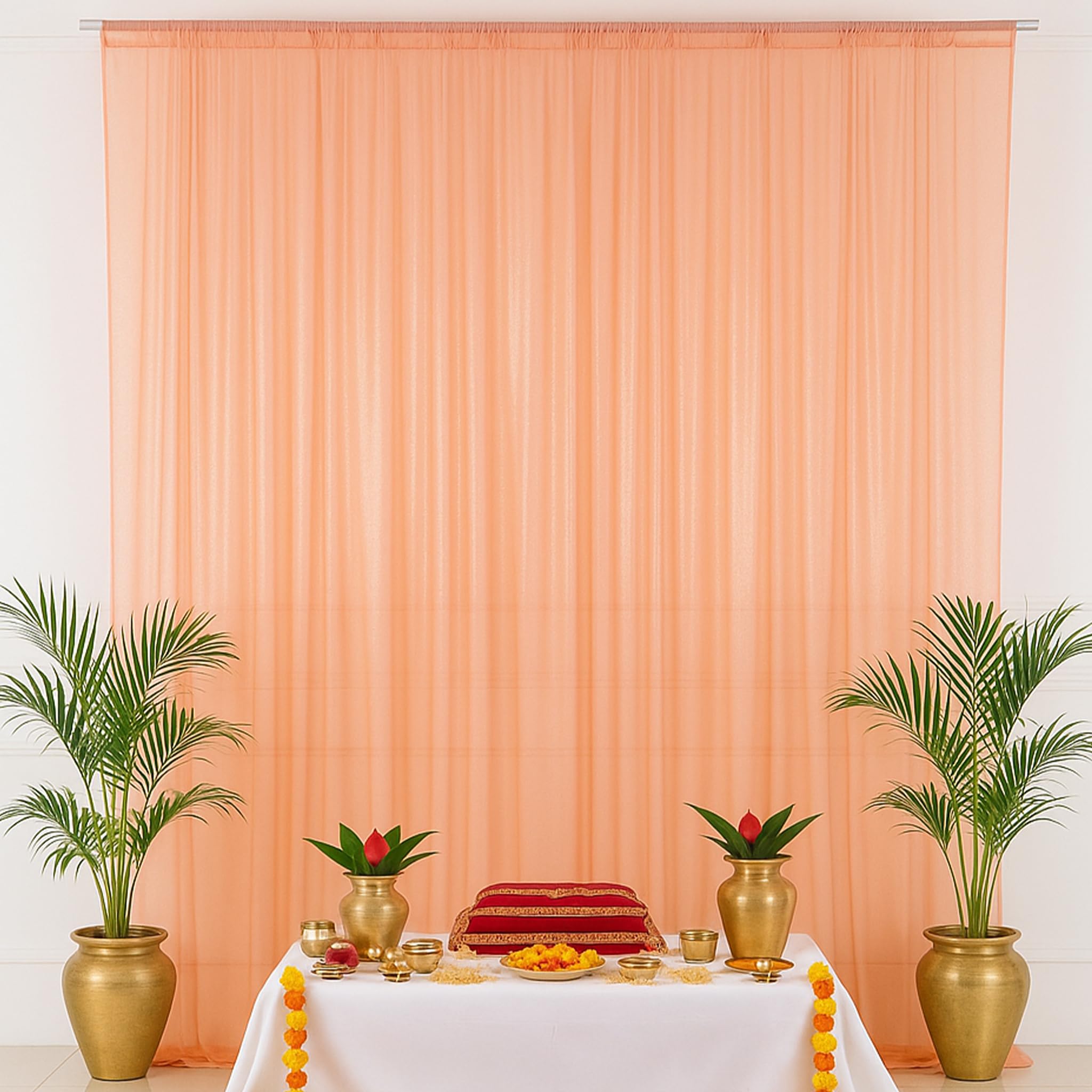 Peach Festive Decor-3pcs