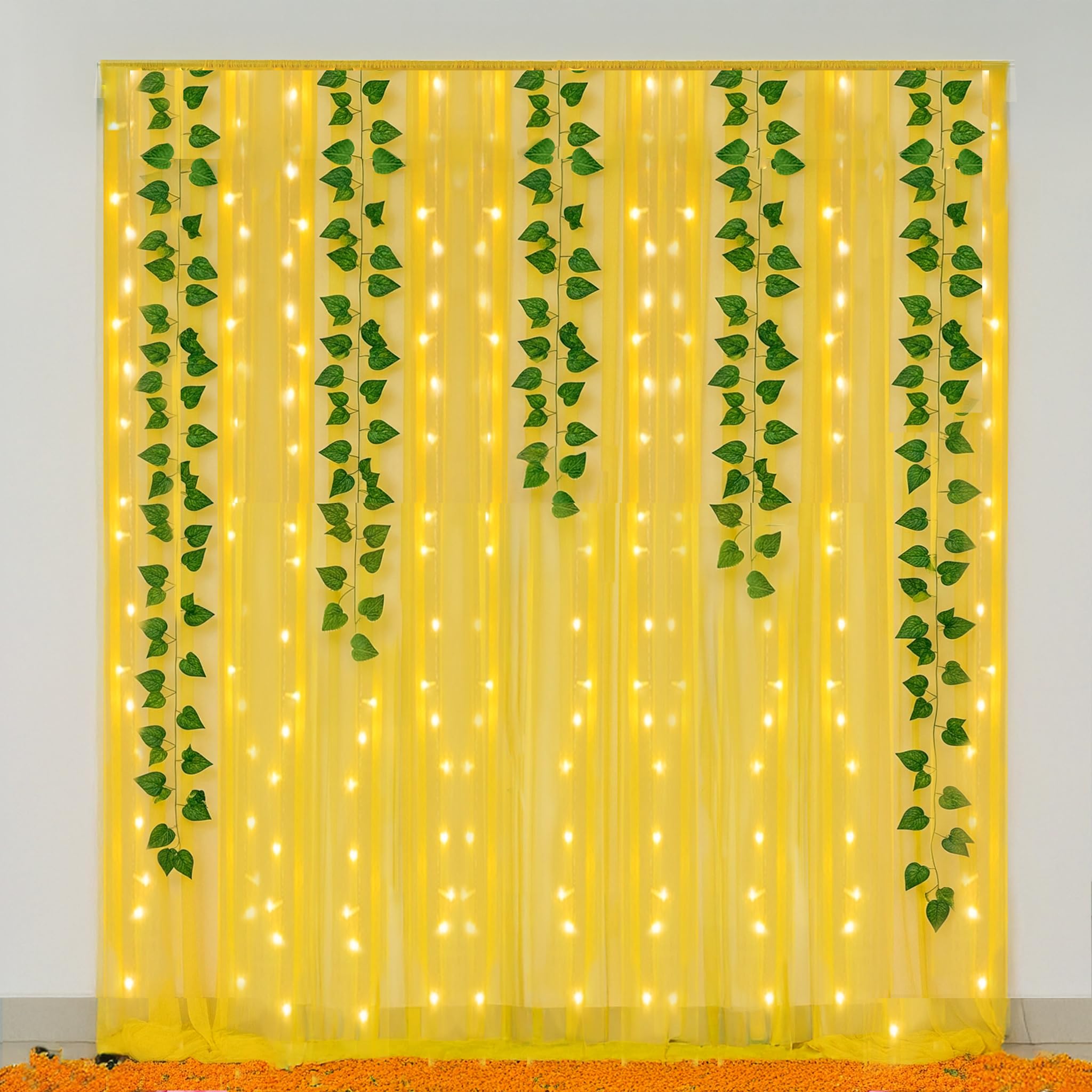 Yellow Backdrop Decoration for Festivals