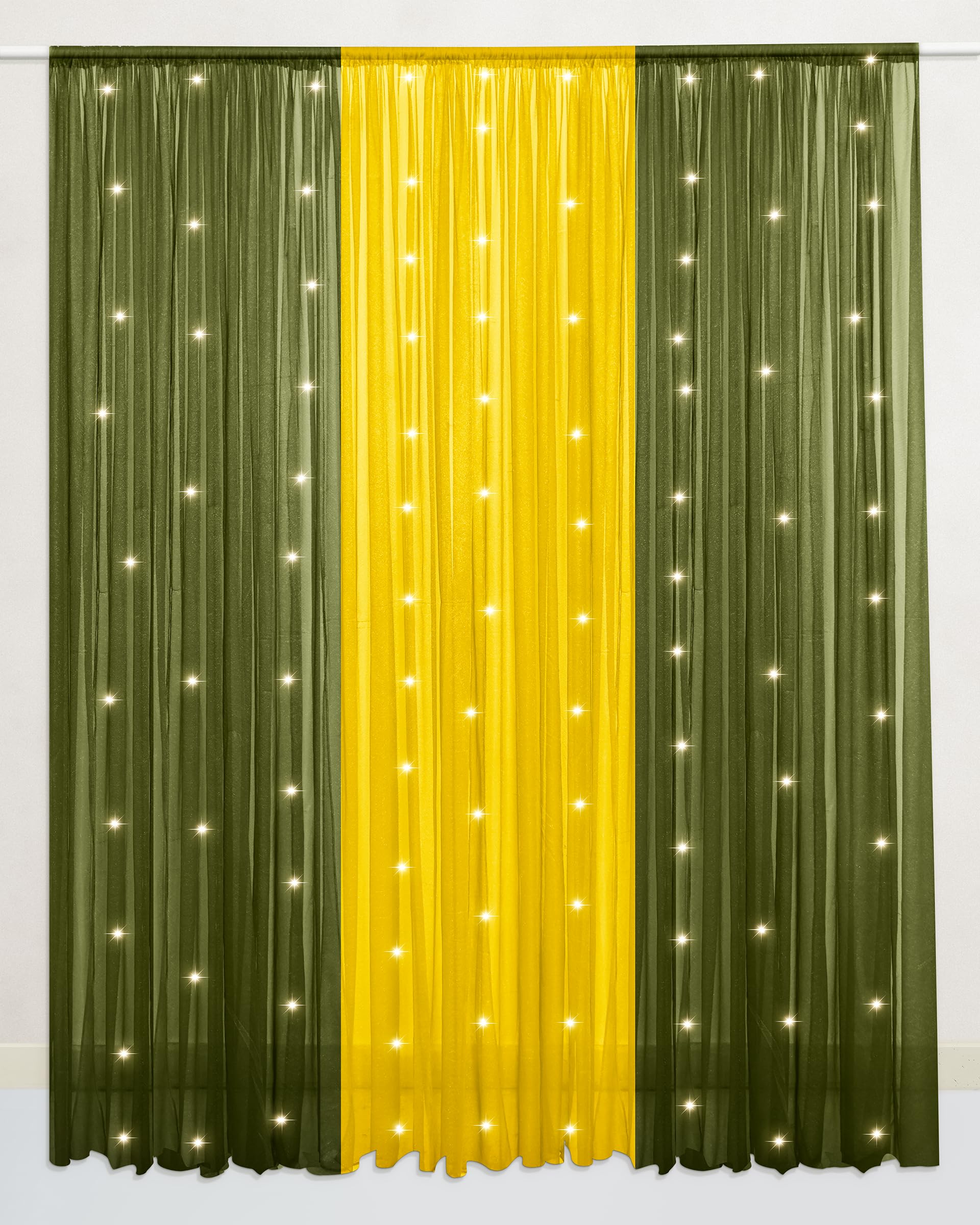 Decorate your Wedding with Green & Yellow Curtains