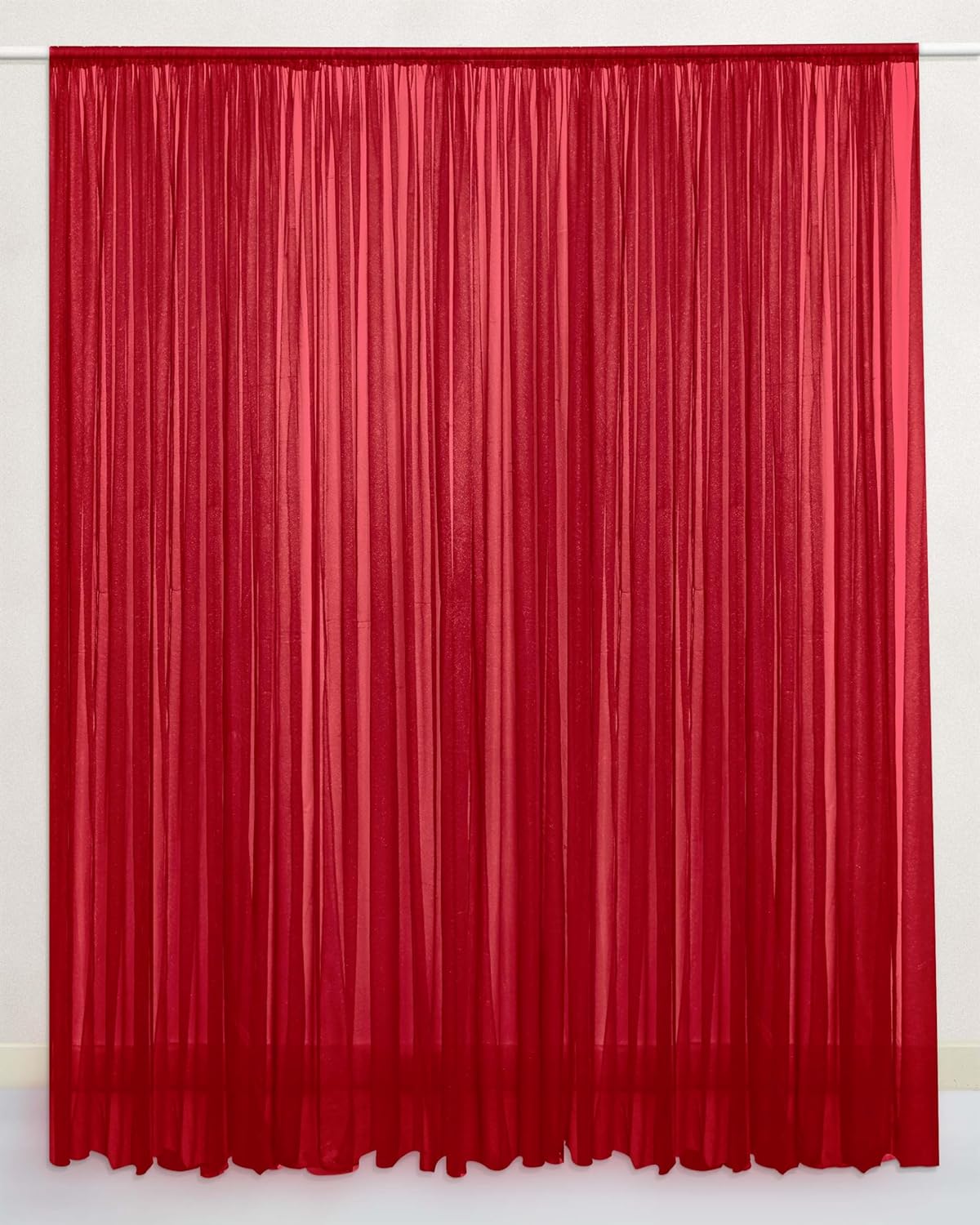 Maroon Chiffon Curtain for Decoration