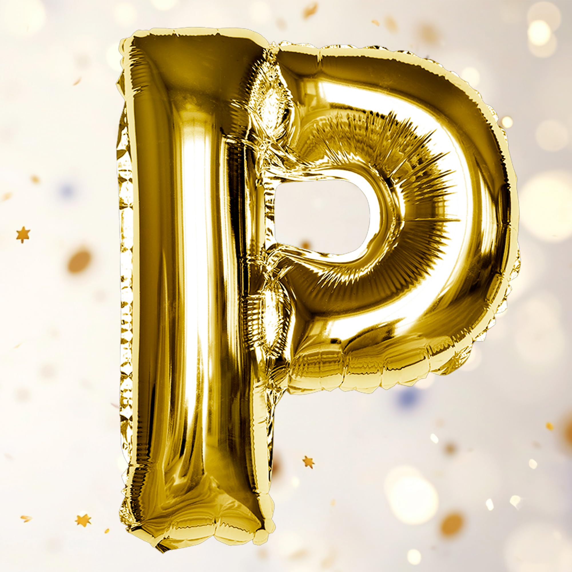 Gold P Letter Foil Balloon