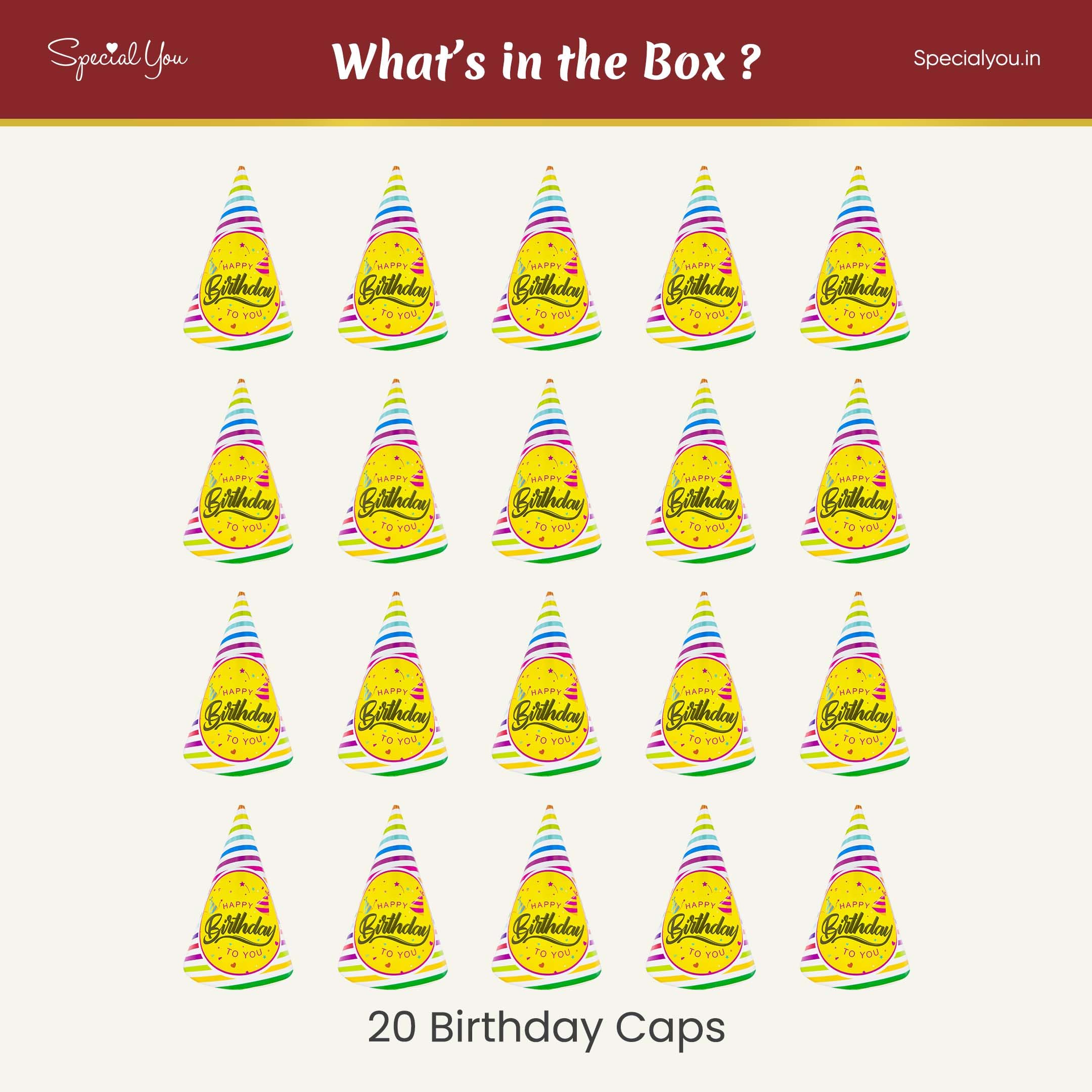 Trendy Multicolor Birthday Cap