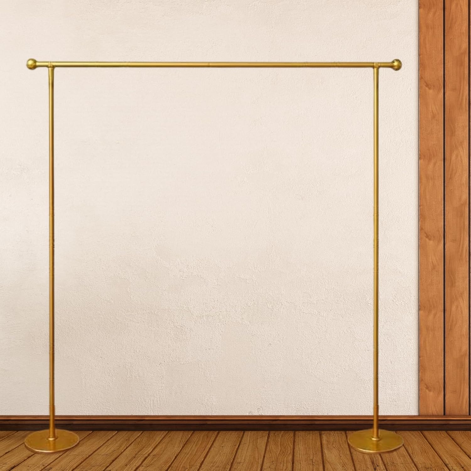 Golden Metal Backdrop Decoration Stand for Pooja Room Decor, Temple