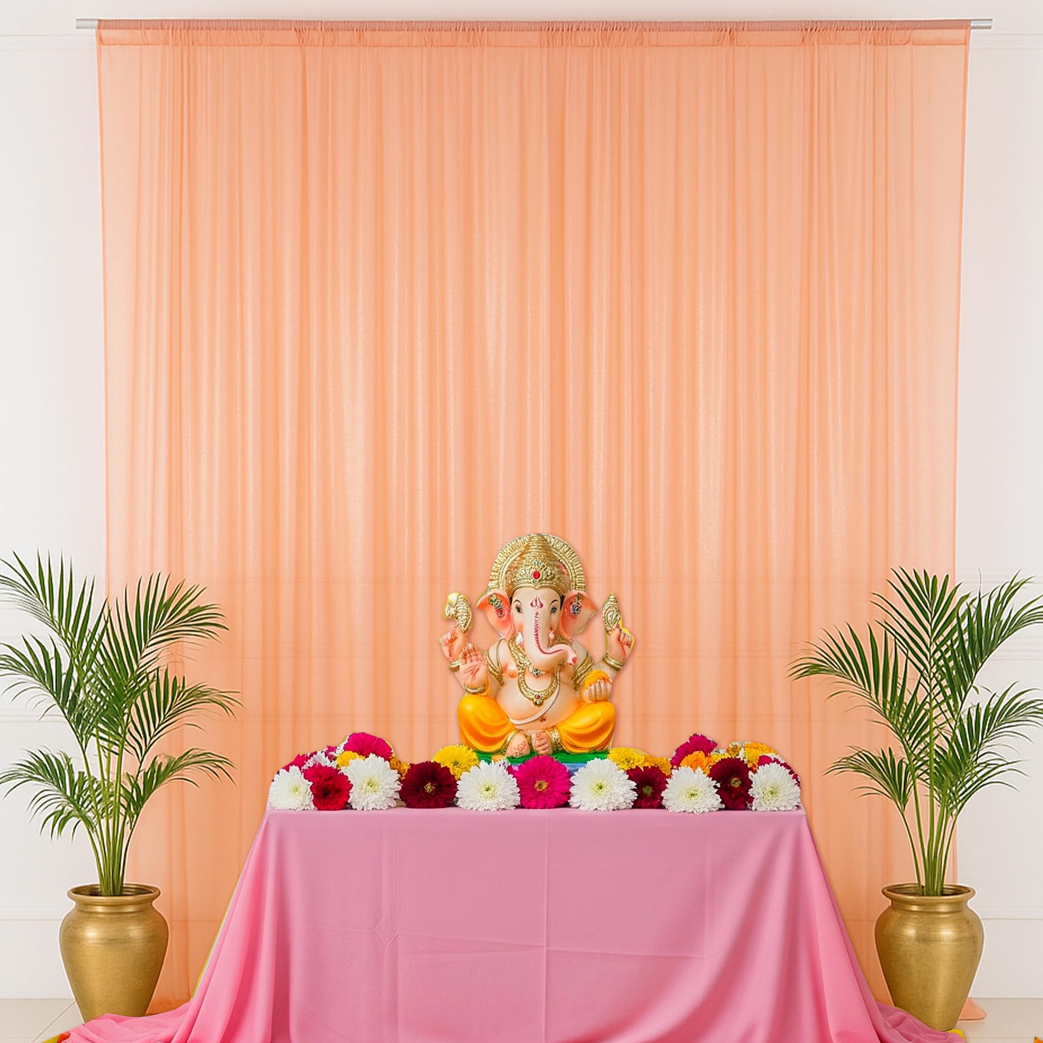 Peach Festive Decor-3pcs