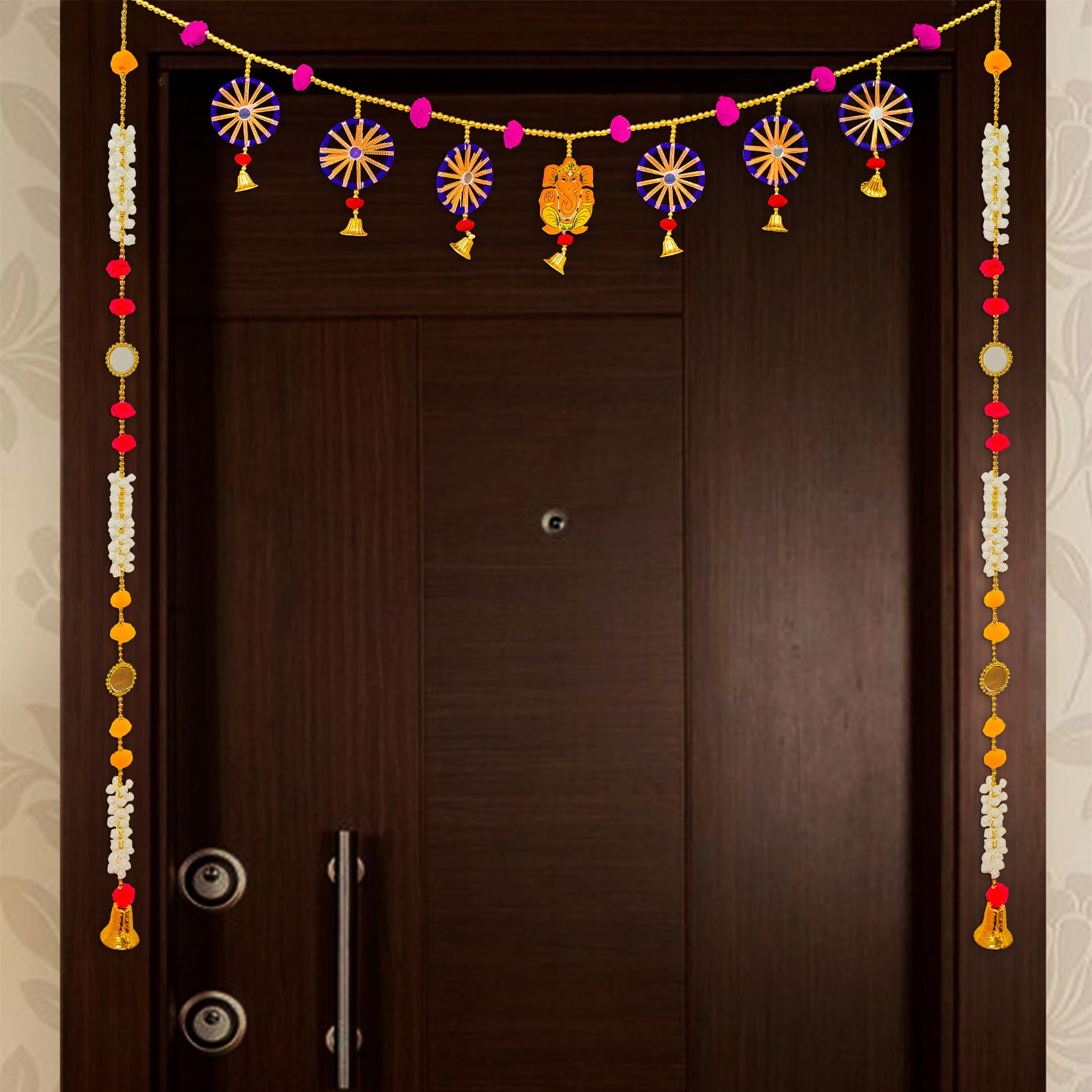 Multicolor Ganesh toran & latkans