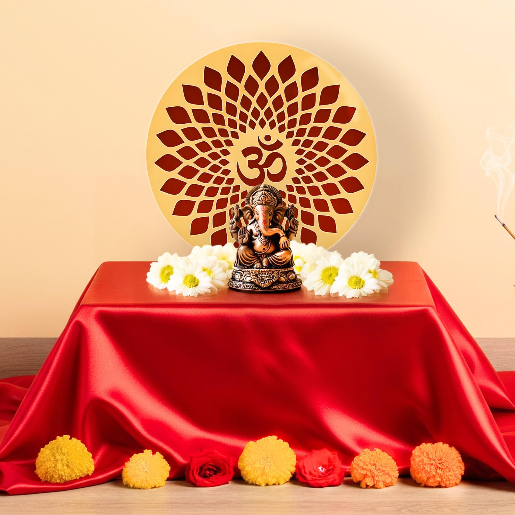 Golden Om Mandala decorative showpiece