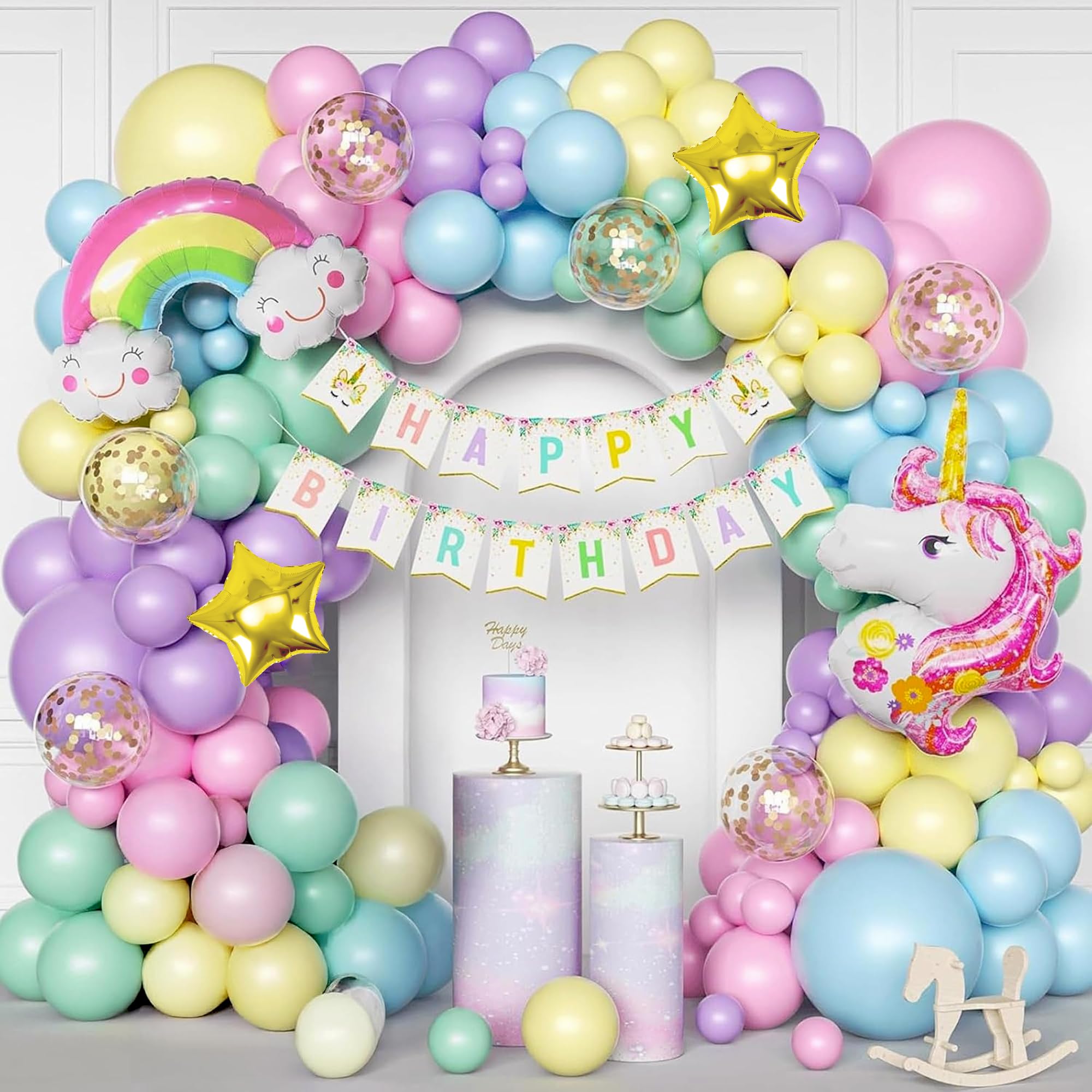 Unicorn Theme Birthday Decoration Kit-57pcs