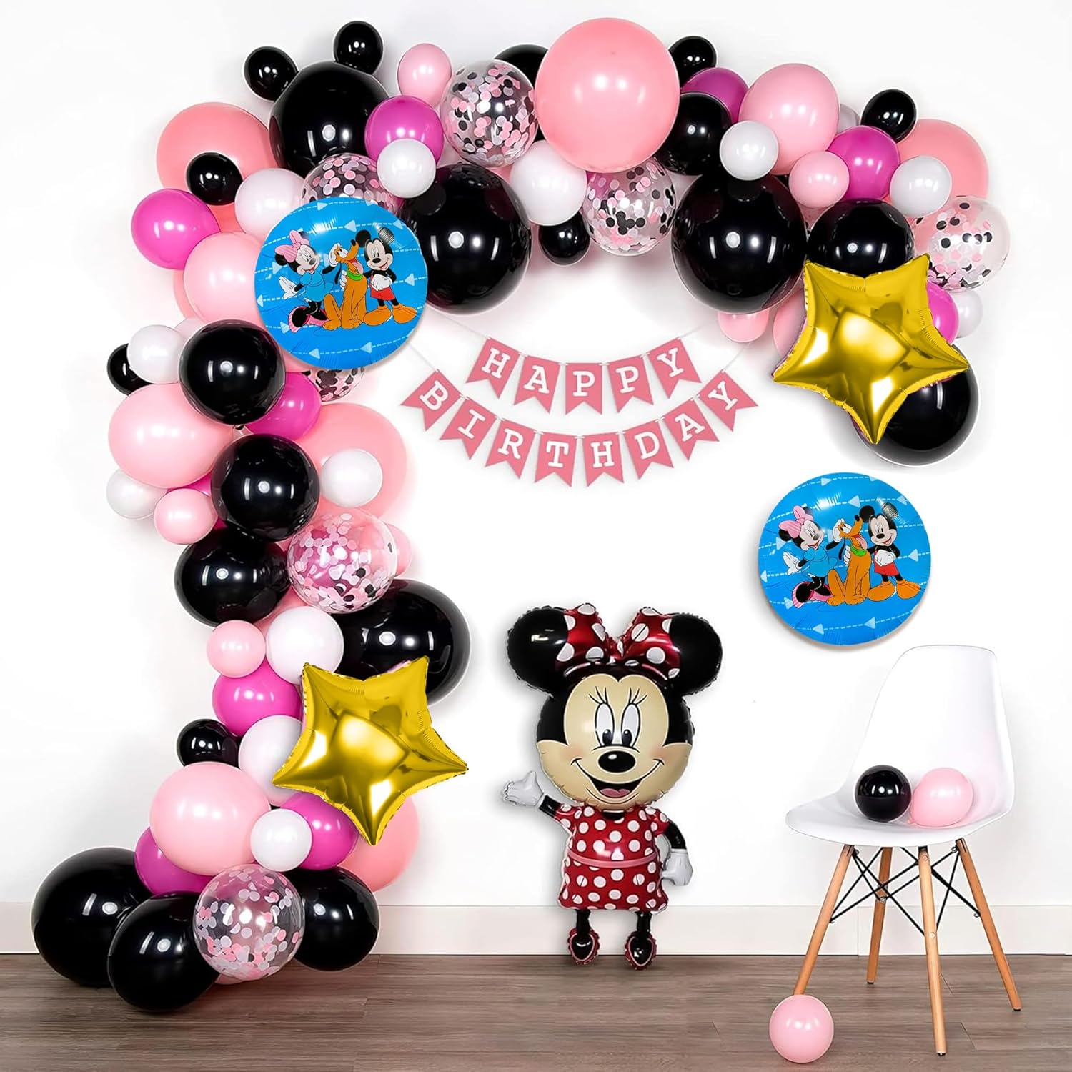 Minnie mouse birthday decoration-78pcs