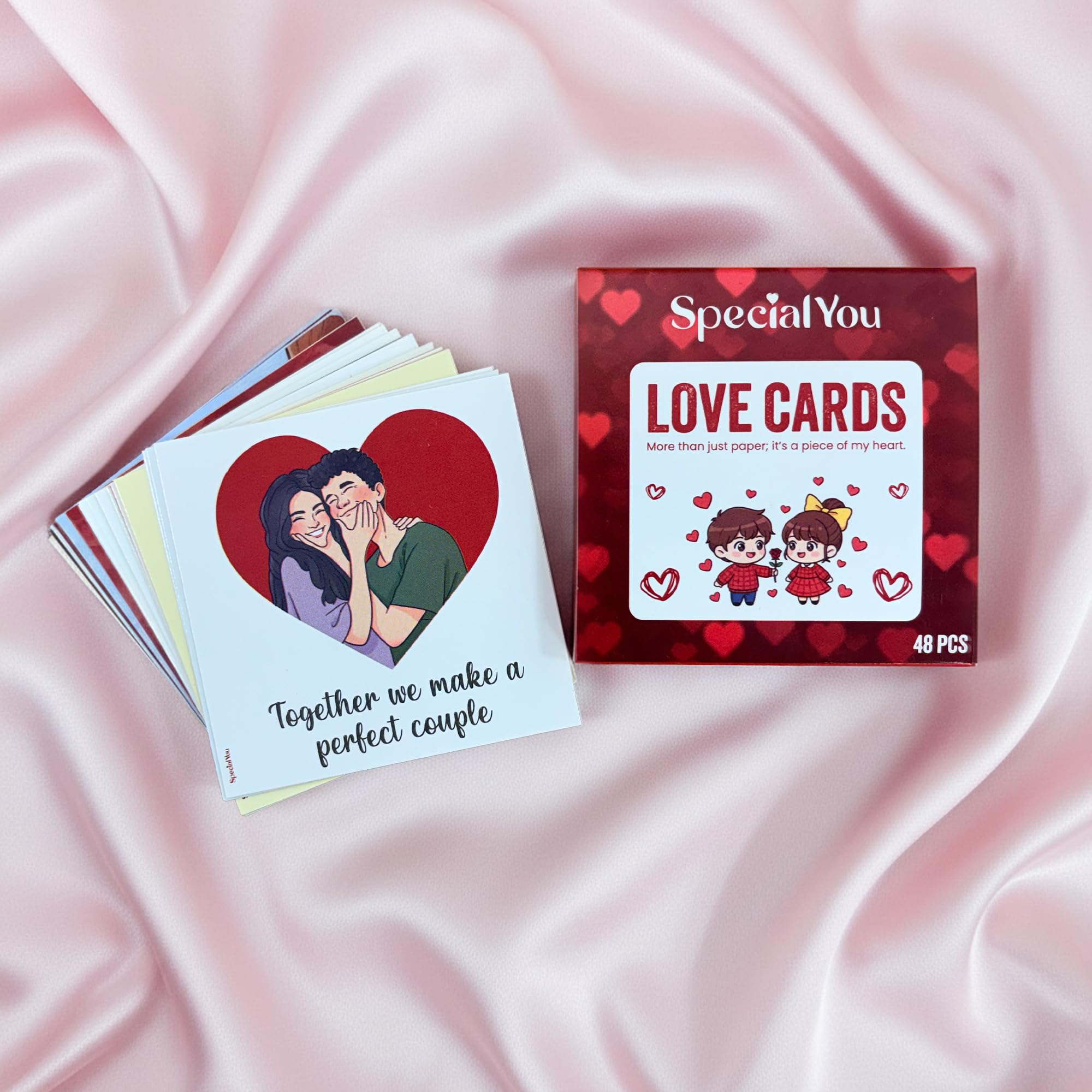48Pcs Printed Love Cards for Valentine's Day