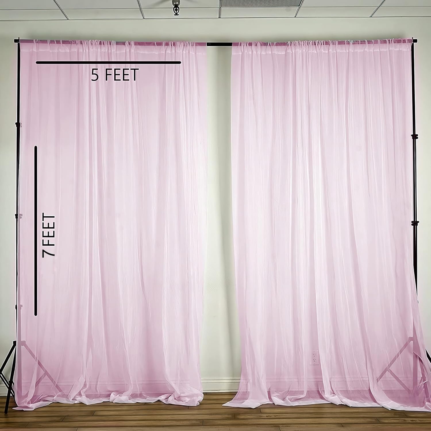3pcs Pink Curtains to decorate your home