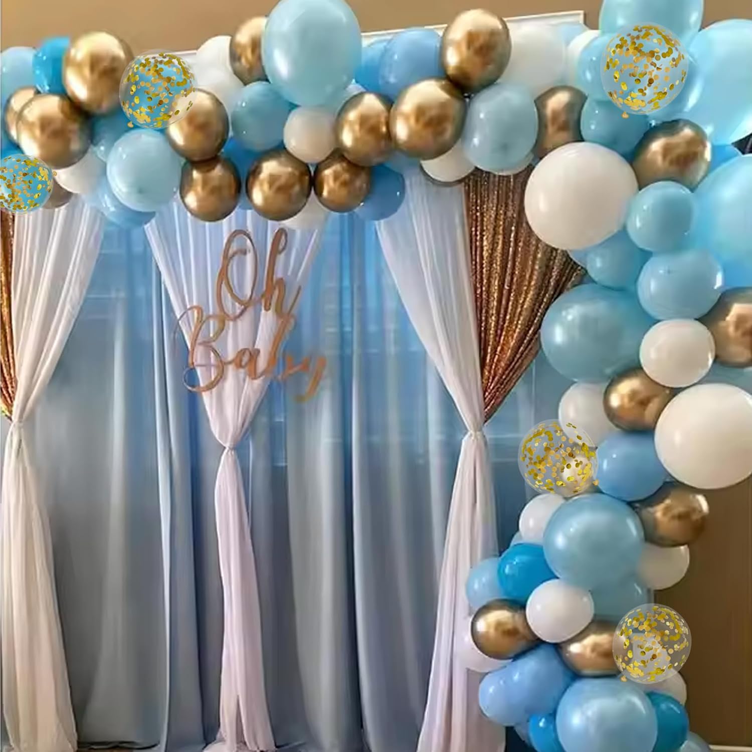 Blue & White Balloon combo