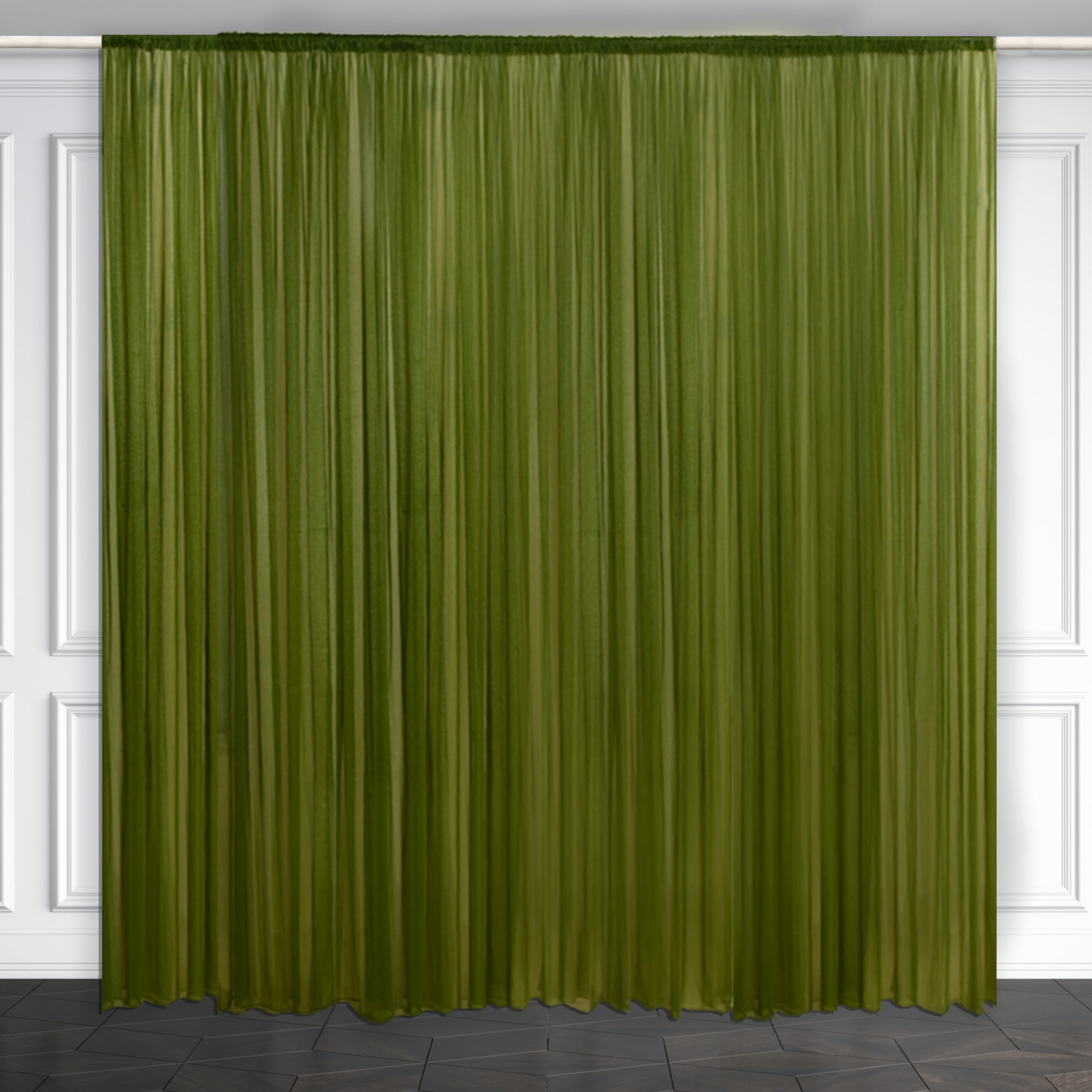 Dark Green Backdrop Ganpati Decor