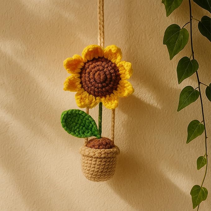 Sunflower Crochet Hanging