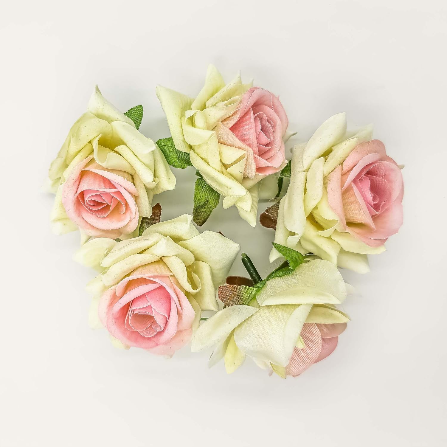 Dazzling White pink rose flowers for decoration Kit
