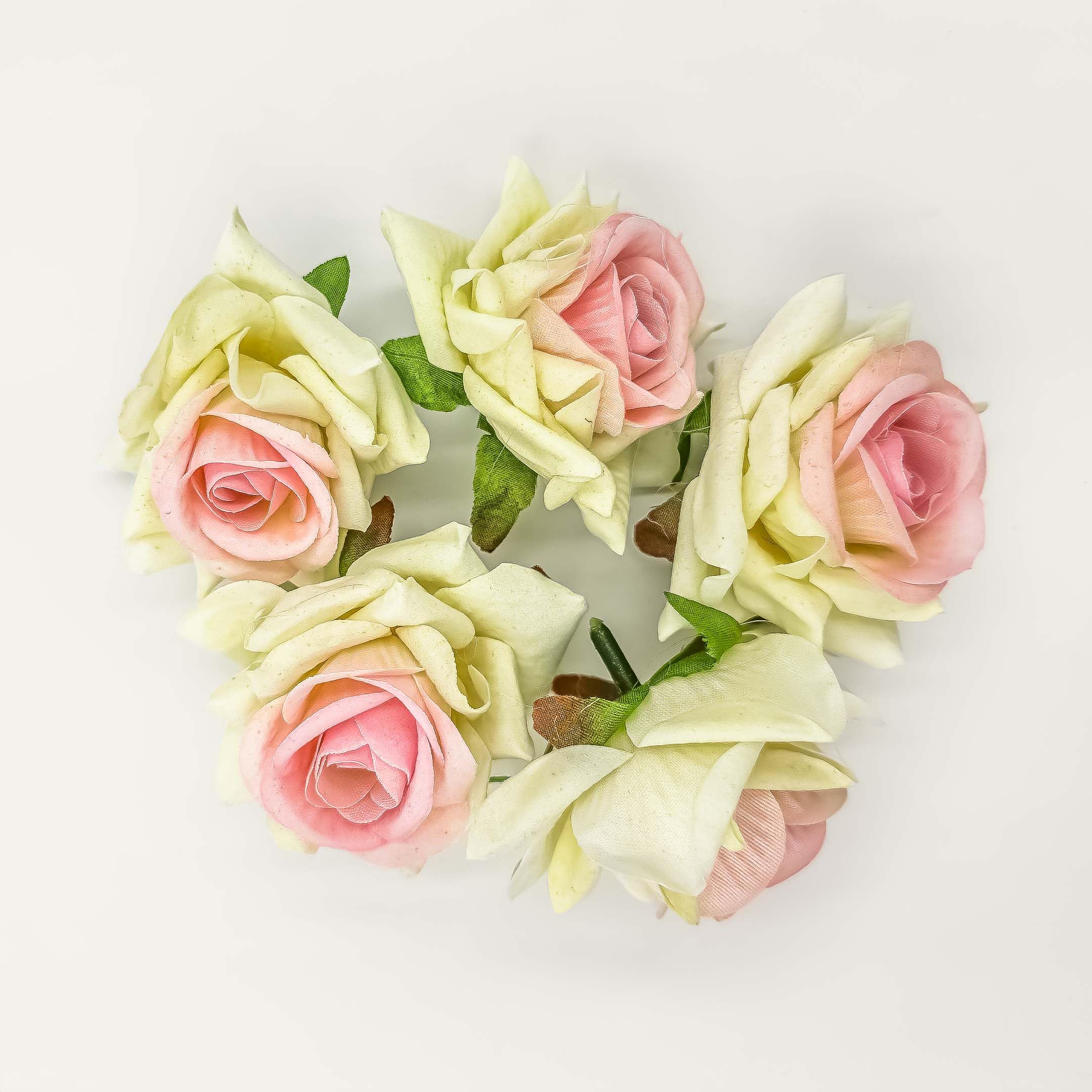 Dazzling White pink rose flowers for decoration Kit