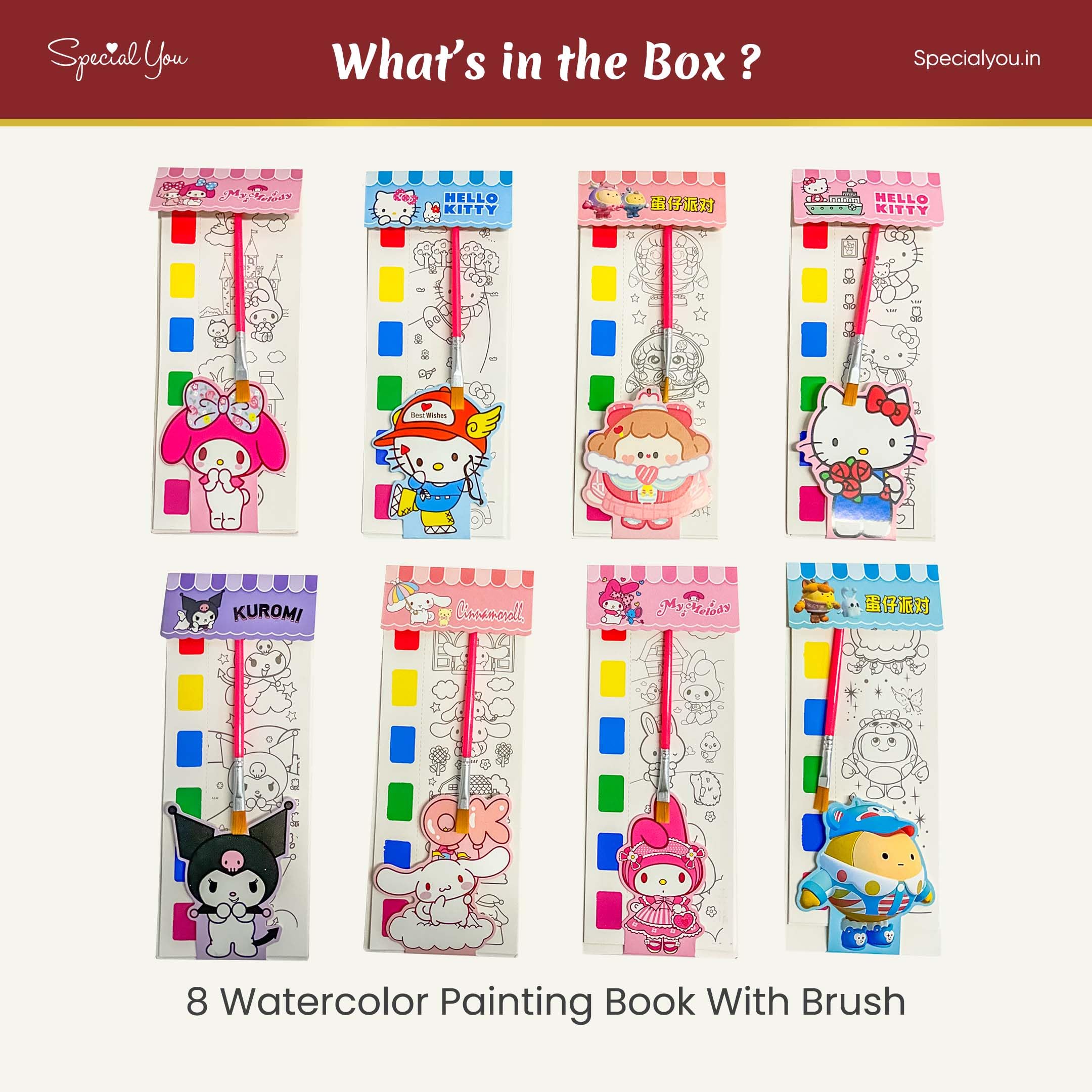 Hello Kitty Watercolor Painting Sheets