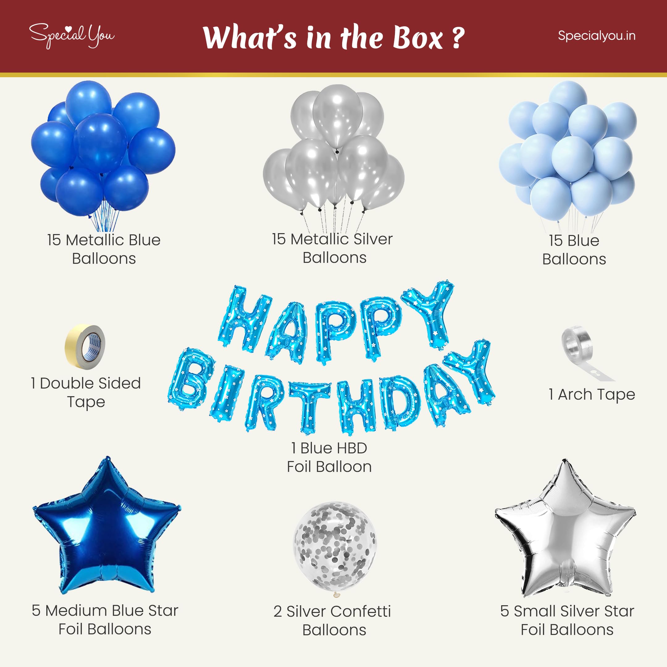 Lavish Blue Star DIY Birthday Kit