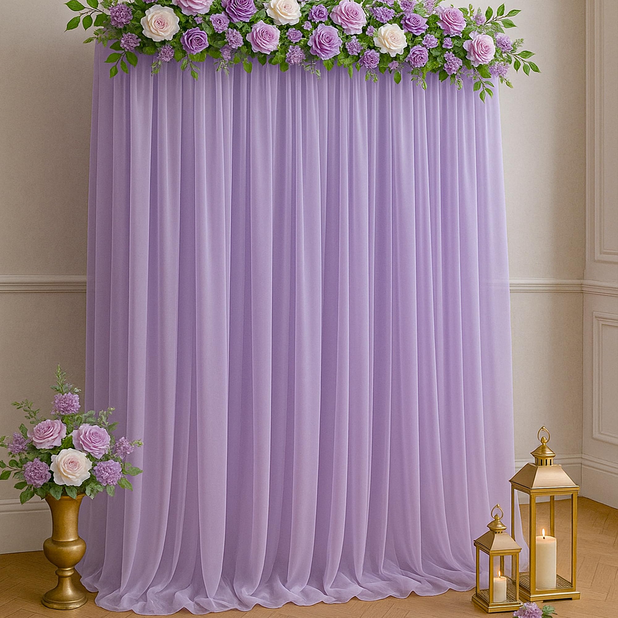 Festive Lavender curtains decor kit for decor