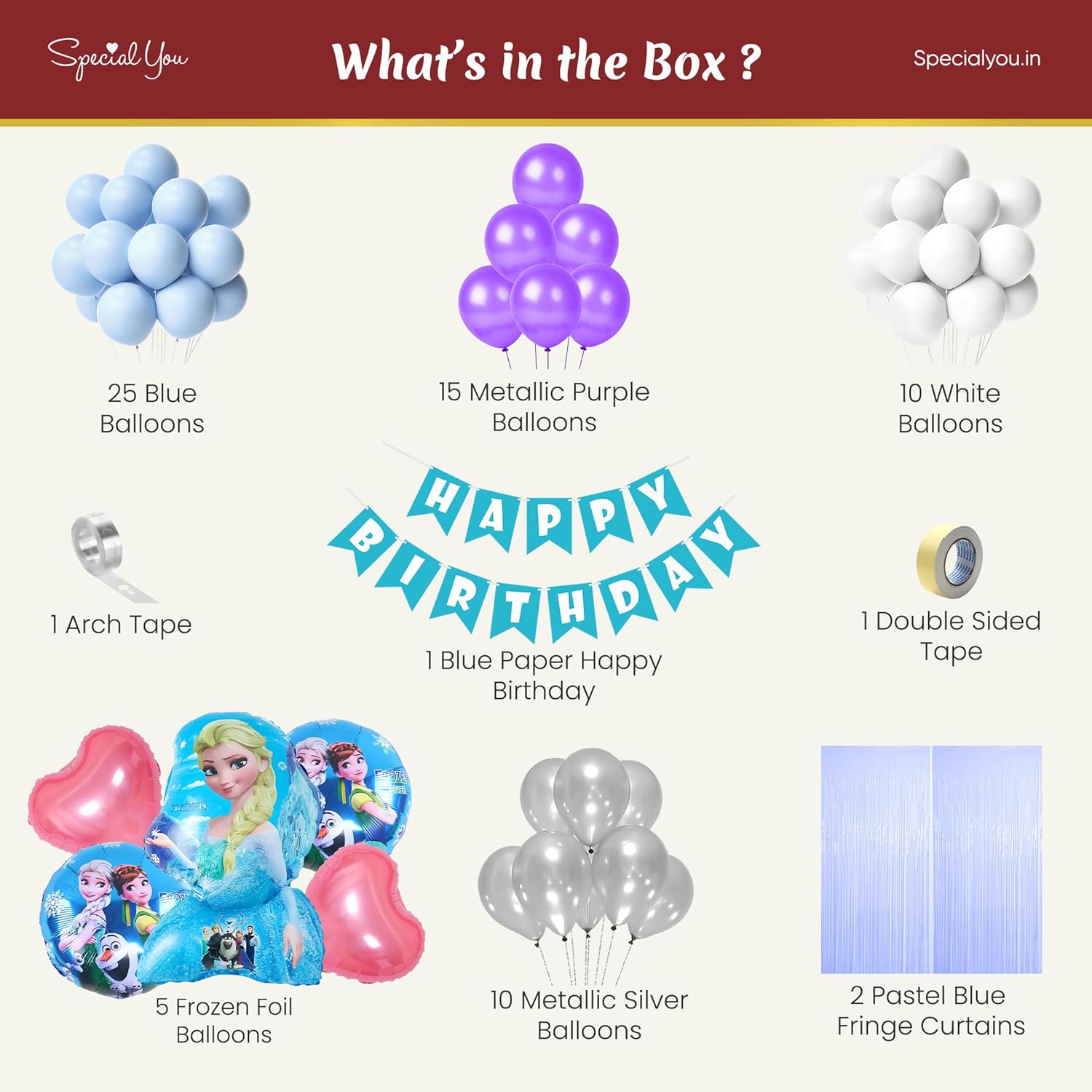 Frozen Theme DIY Birthday Decor Kit