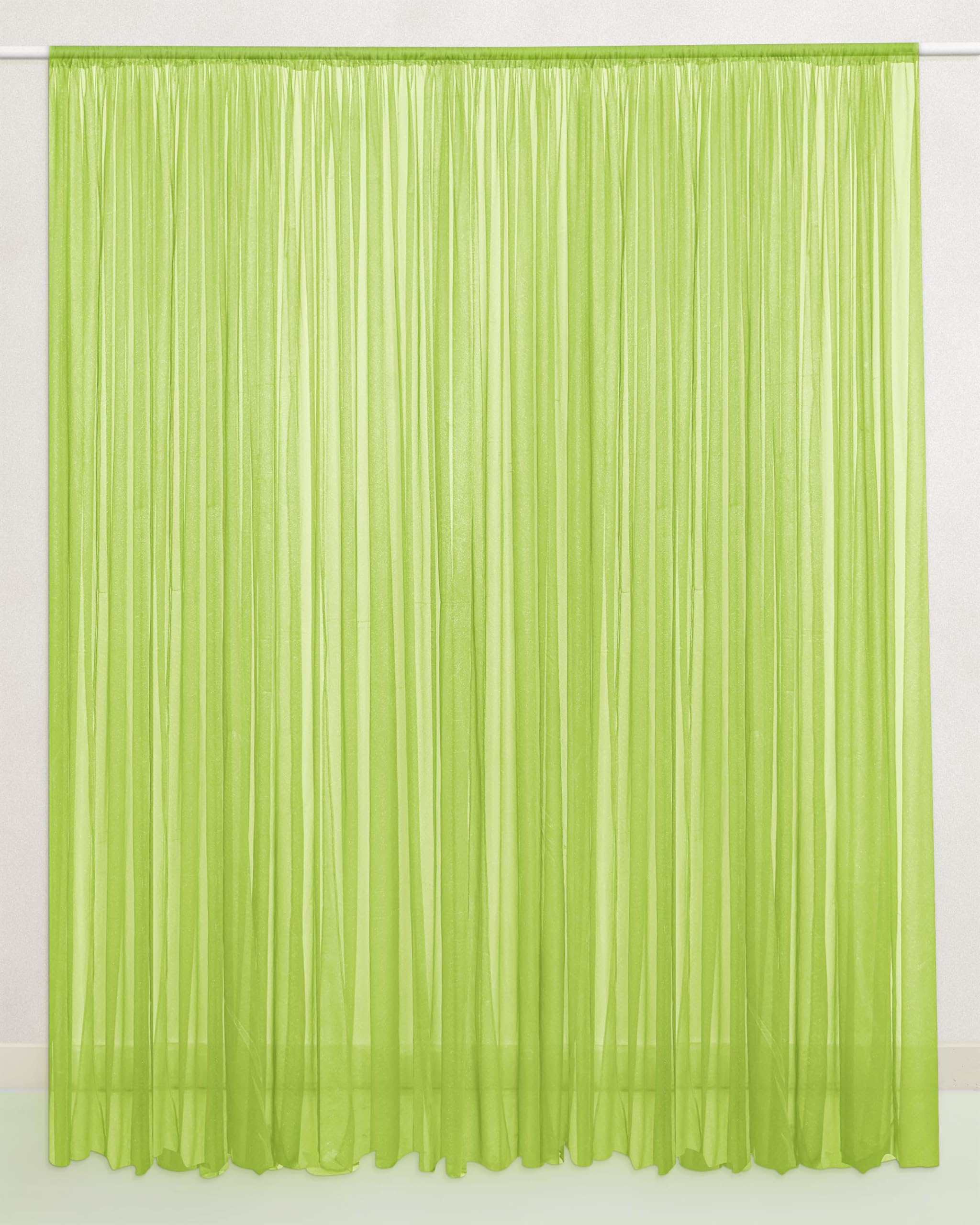 Light Green Chiffon Ganpati curtain