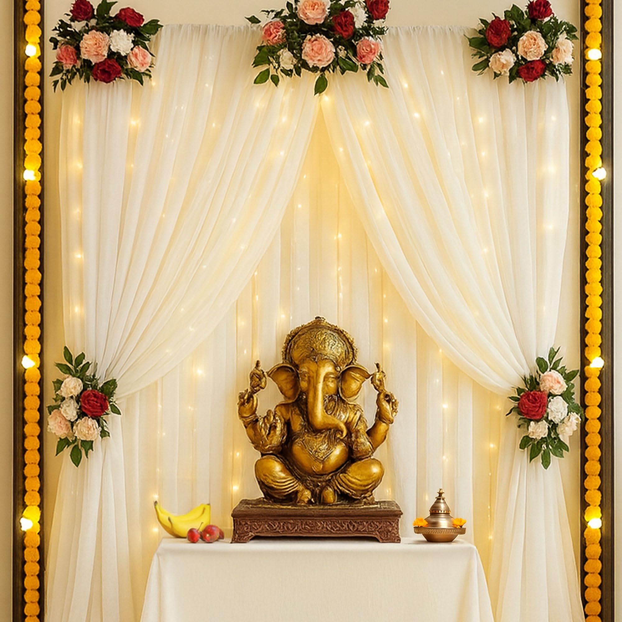 White divine Ganpati Decor