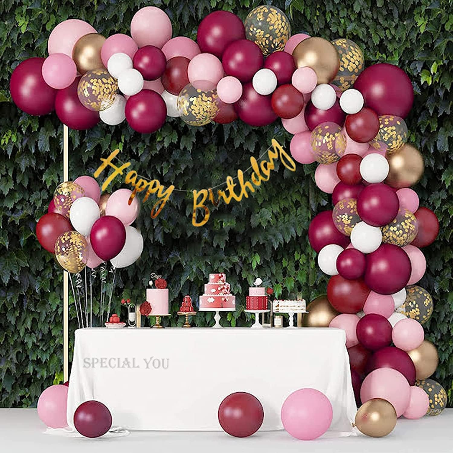 Burgundy Balloons for Decoration - 50 pcs - Special You