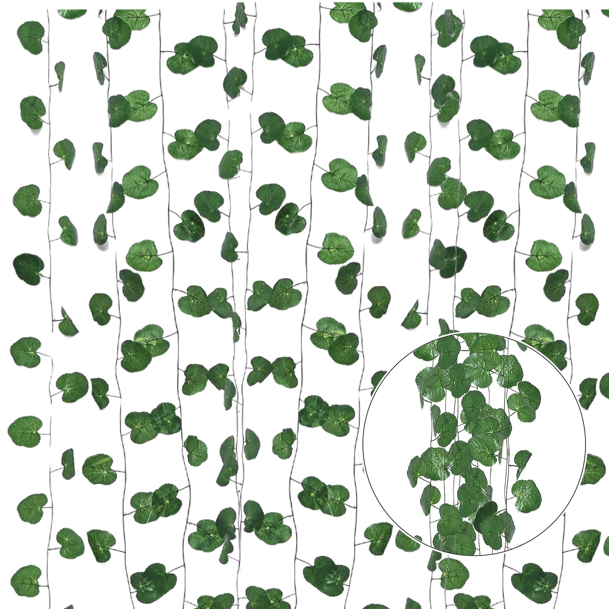 Artificial Green Leaves Vines for Decoration Wall - 6 Pieces