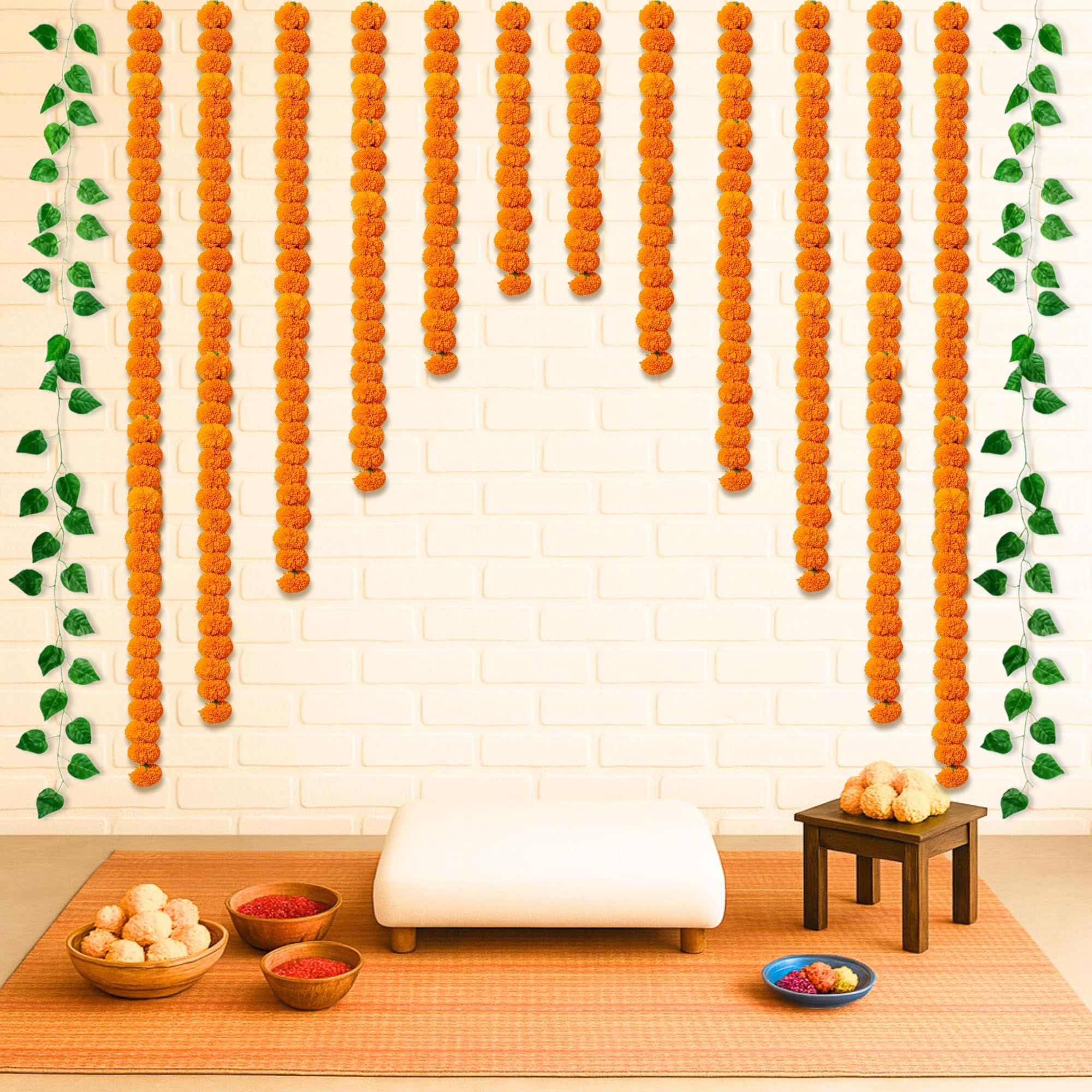 Vines and Marigold Diwali Decor