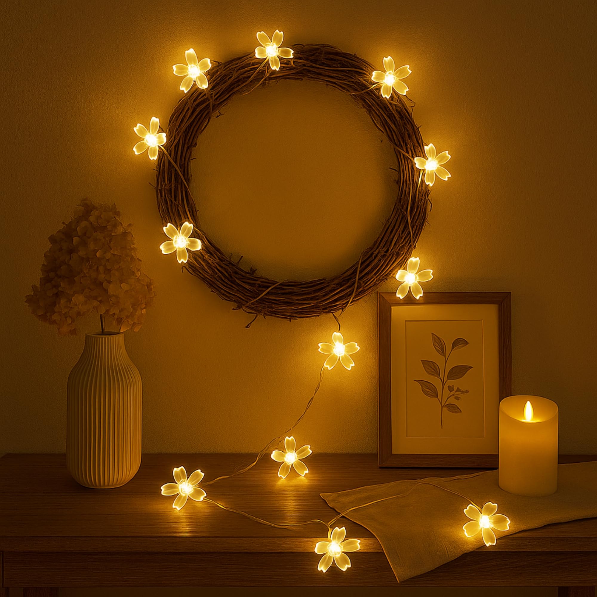 Golden Blossom Fairy light