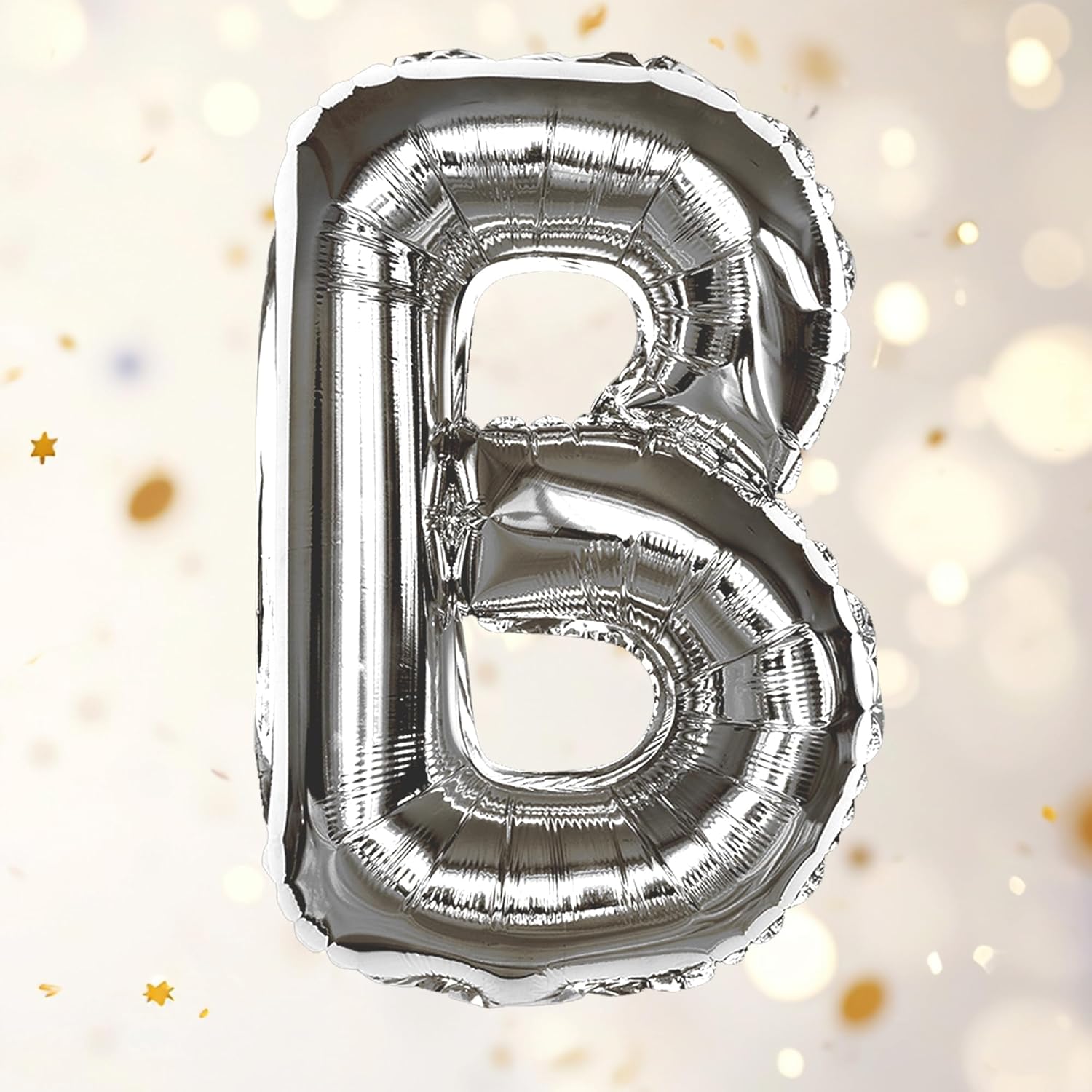 Silver B Letter Foil Balloon