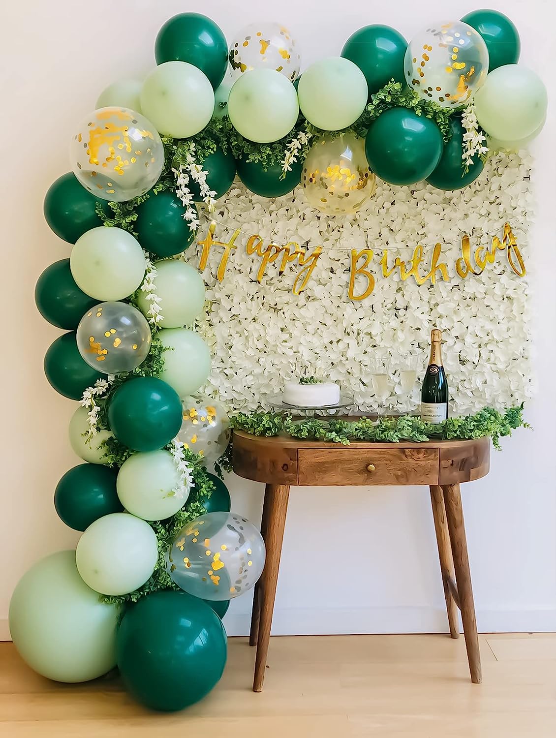 green theme birthday decoration items for girl