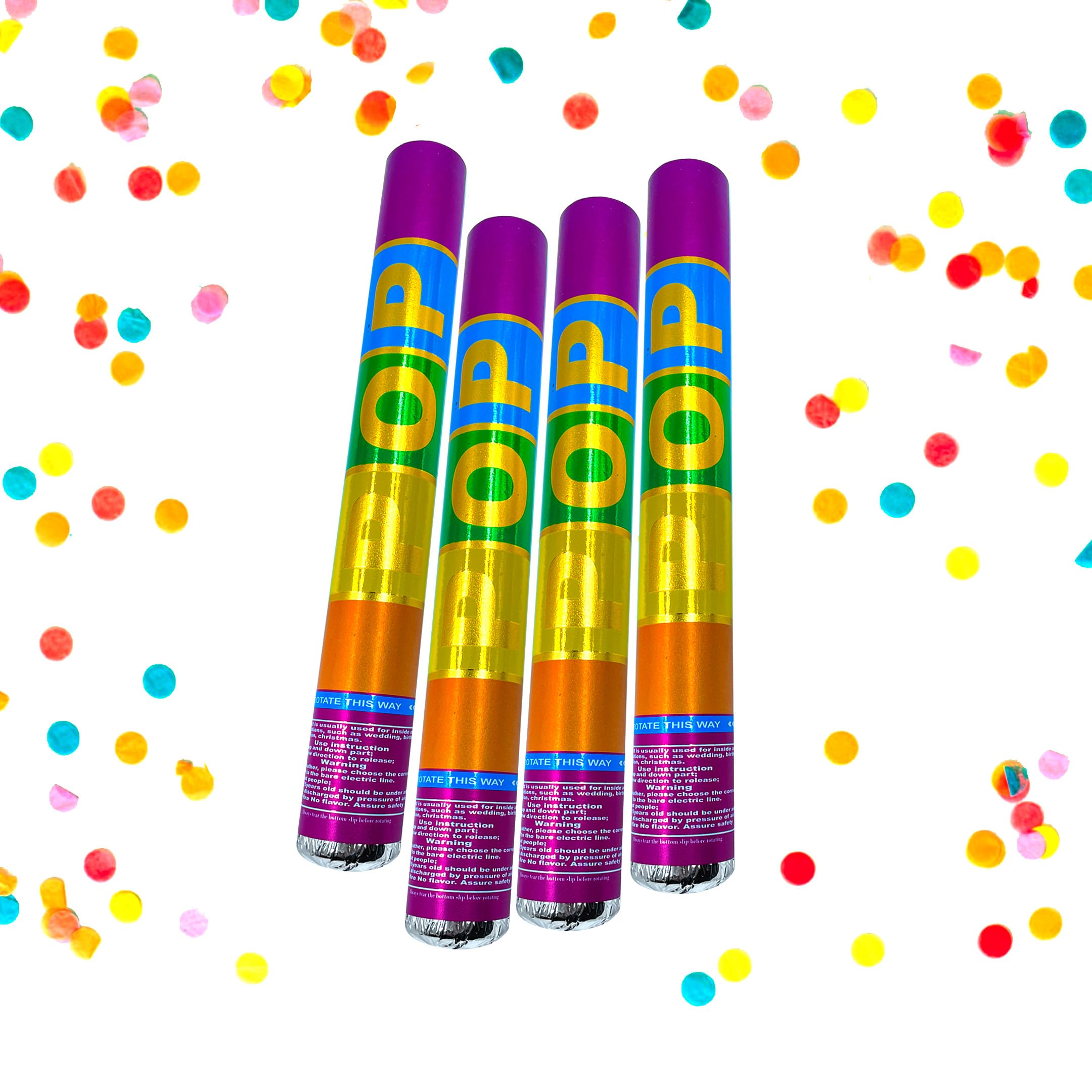 Multicolor Party Popper Pack of 4